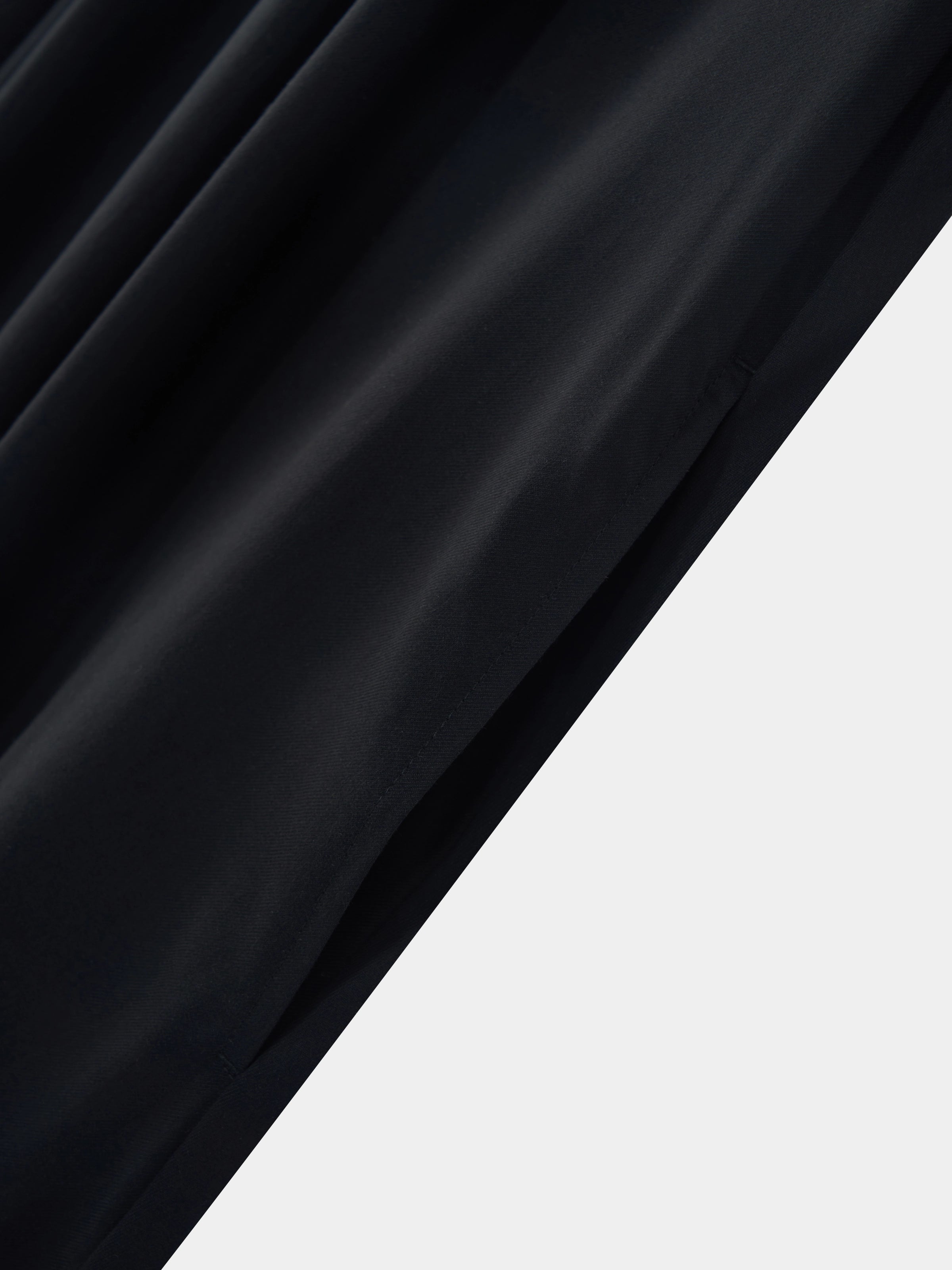 "Panda PomPom" Tencel Cotton Blend Slip Nightgown – Black