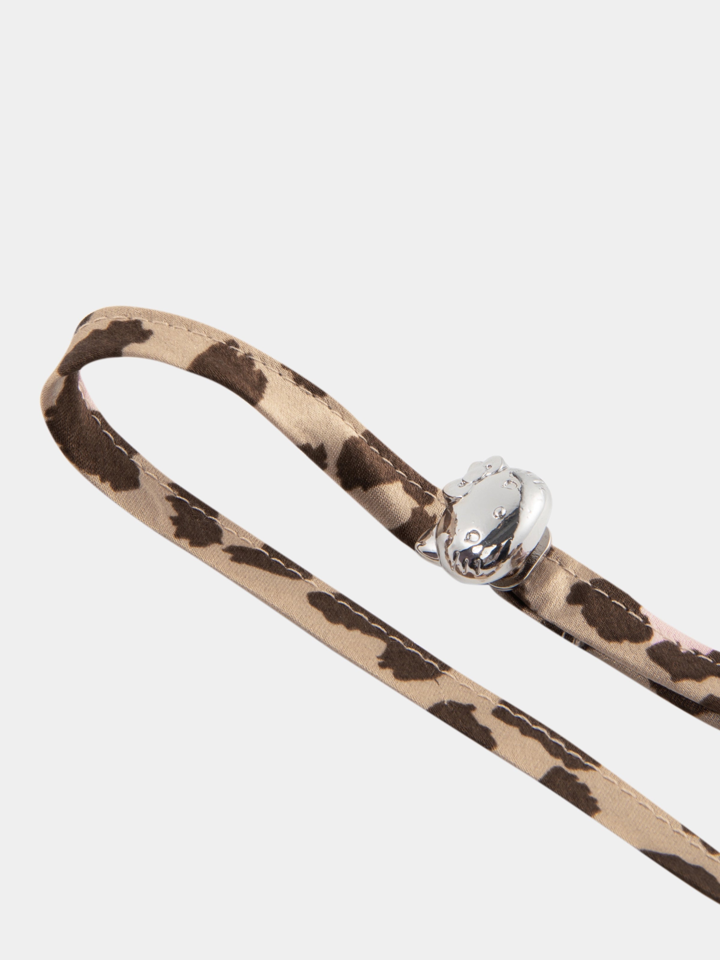 "Hello Kitty" Premium Heavy Mulberry Silk Strap Top & Shorts Pajama Set – Leopard