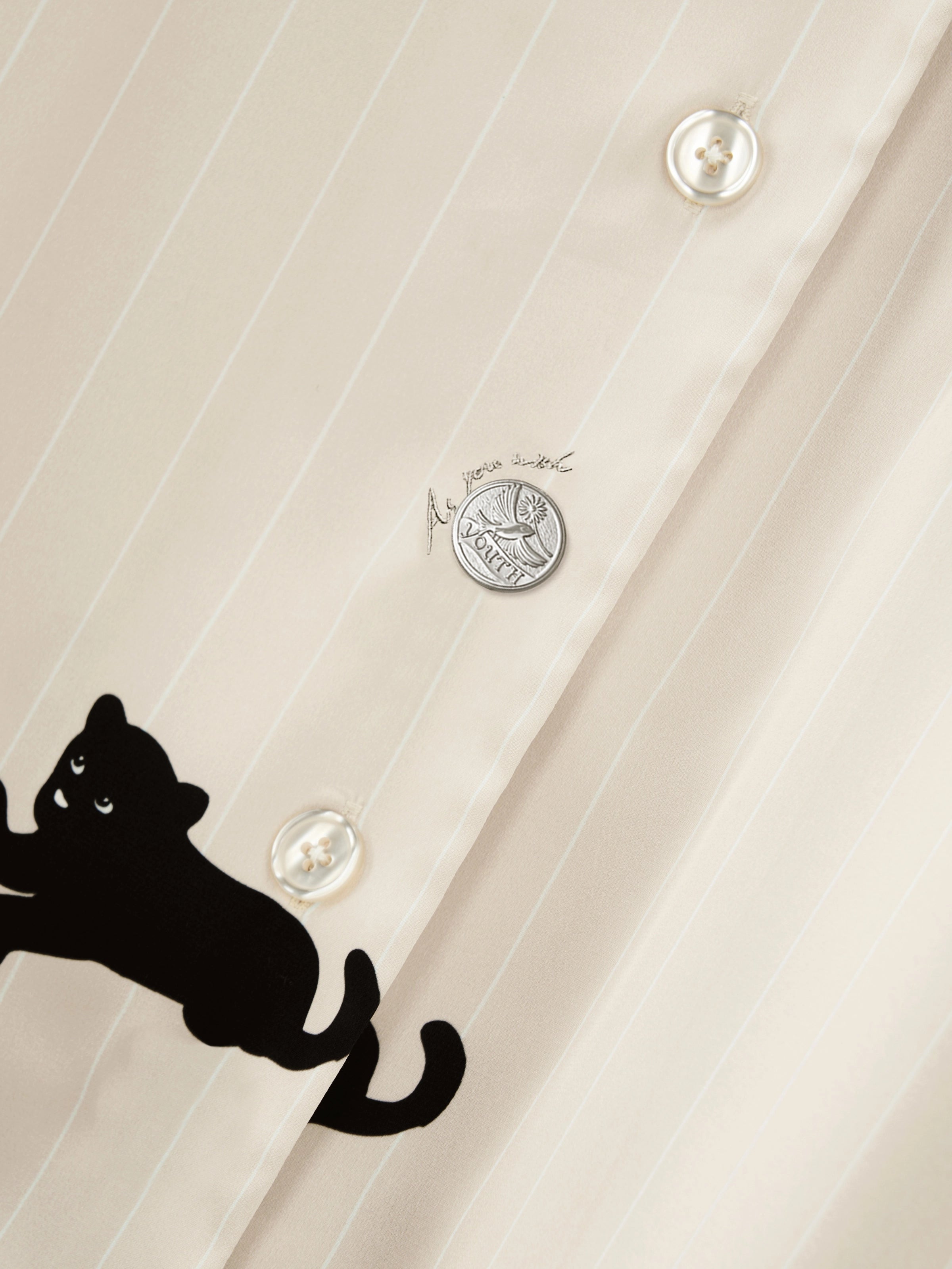 “Urban Jungle” Satin Short Sleeve Loungewear Set Camel