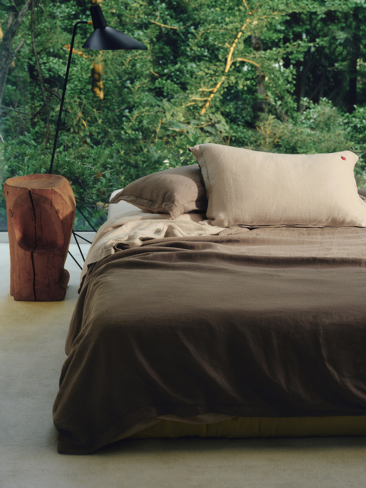 tbh Wōdrobe Washed Hemp Bedding Set – Dòu & Xuán Dual Tone
