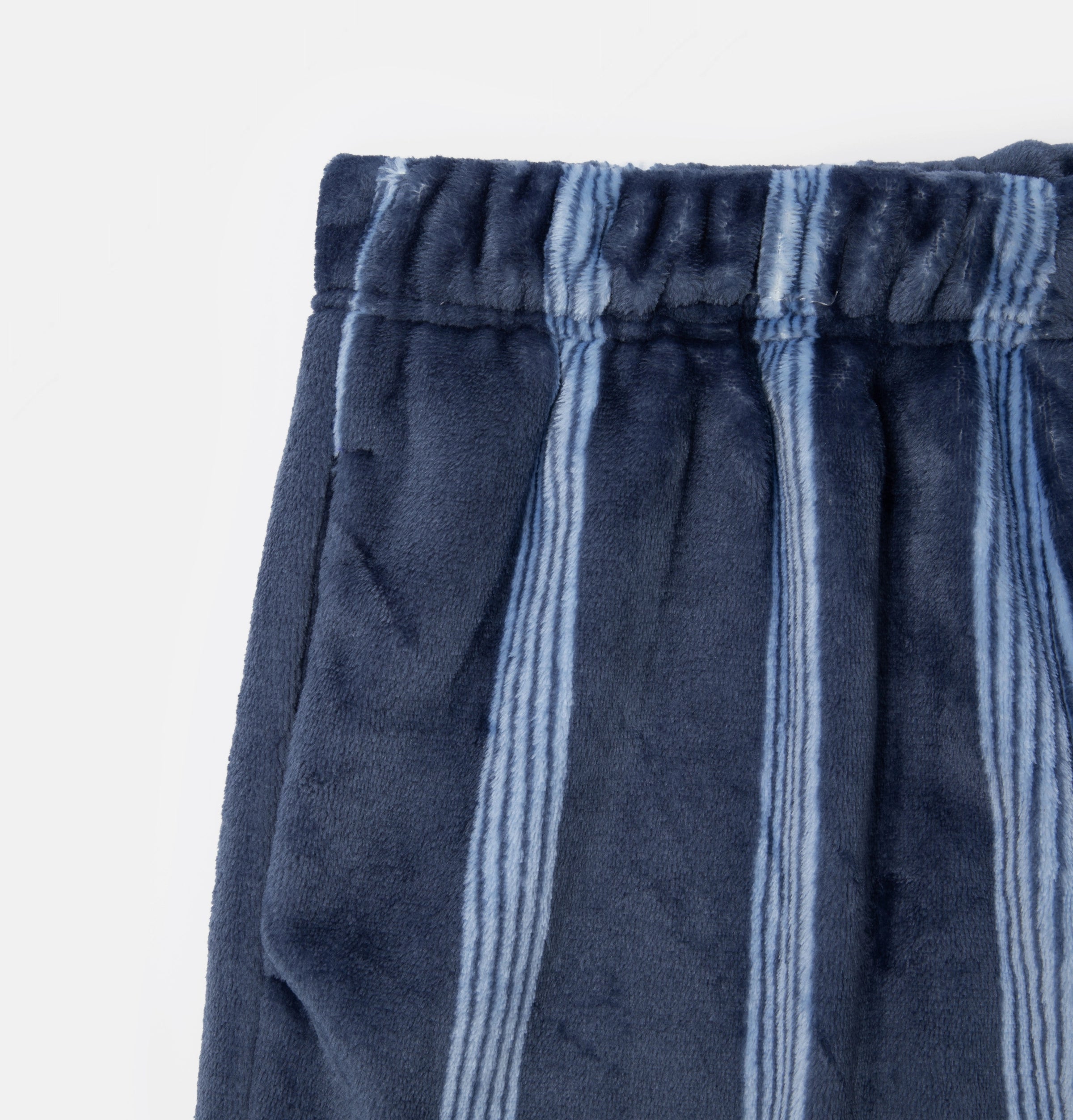 “Urban Jungle” Flannel Loungewear Set Dark Blue Stripes