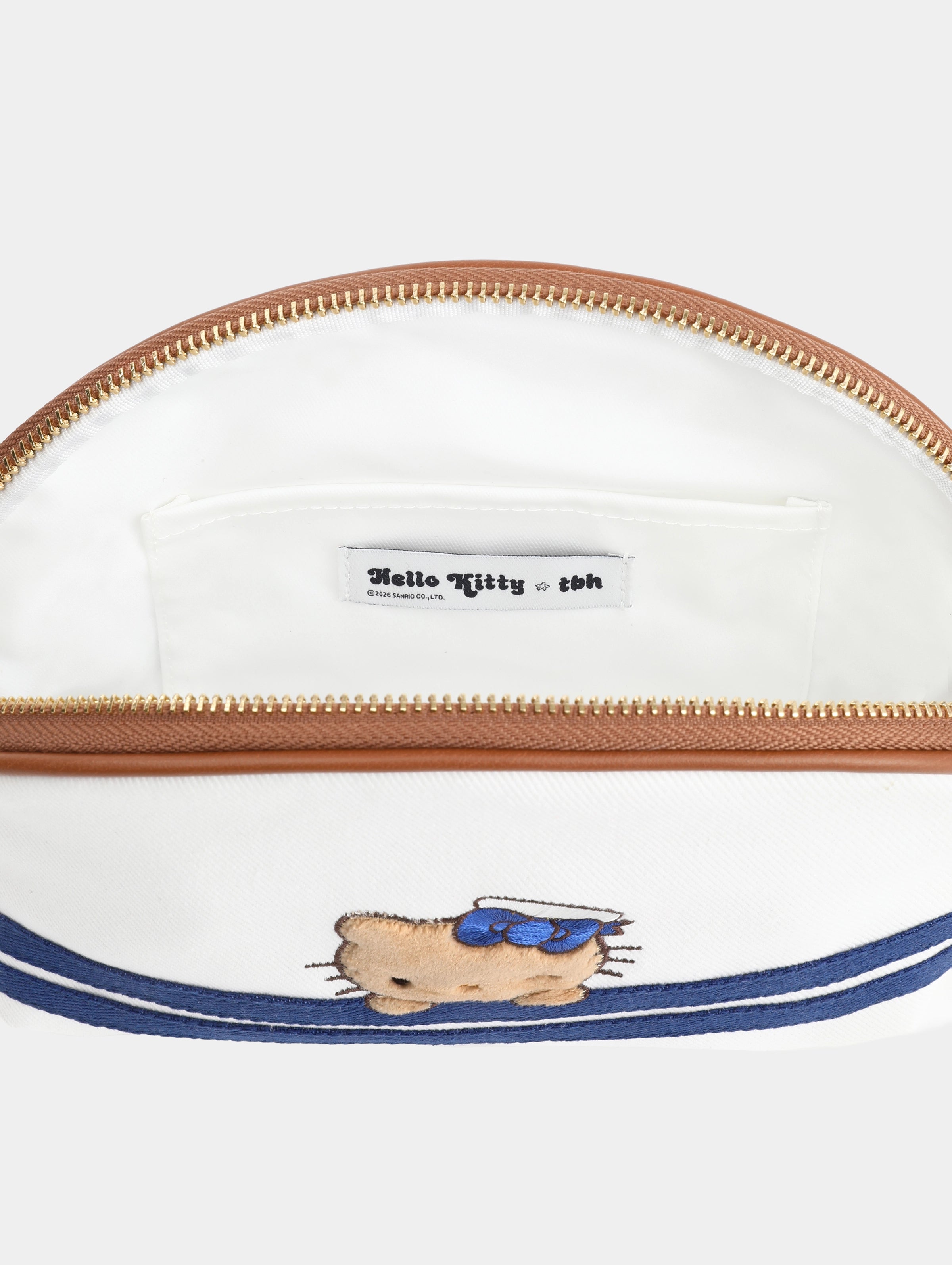 "Hello Kitty" Canvas Cosmetic Bag – Shell-Shaped – Medium