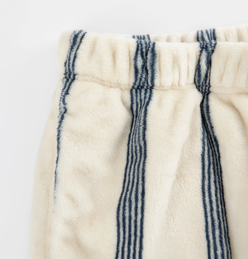 “Urban Jungle” Flannel Loungewear Set Beige Stripes