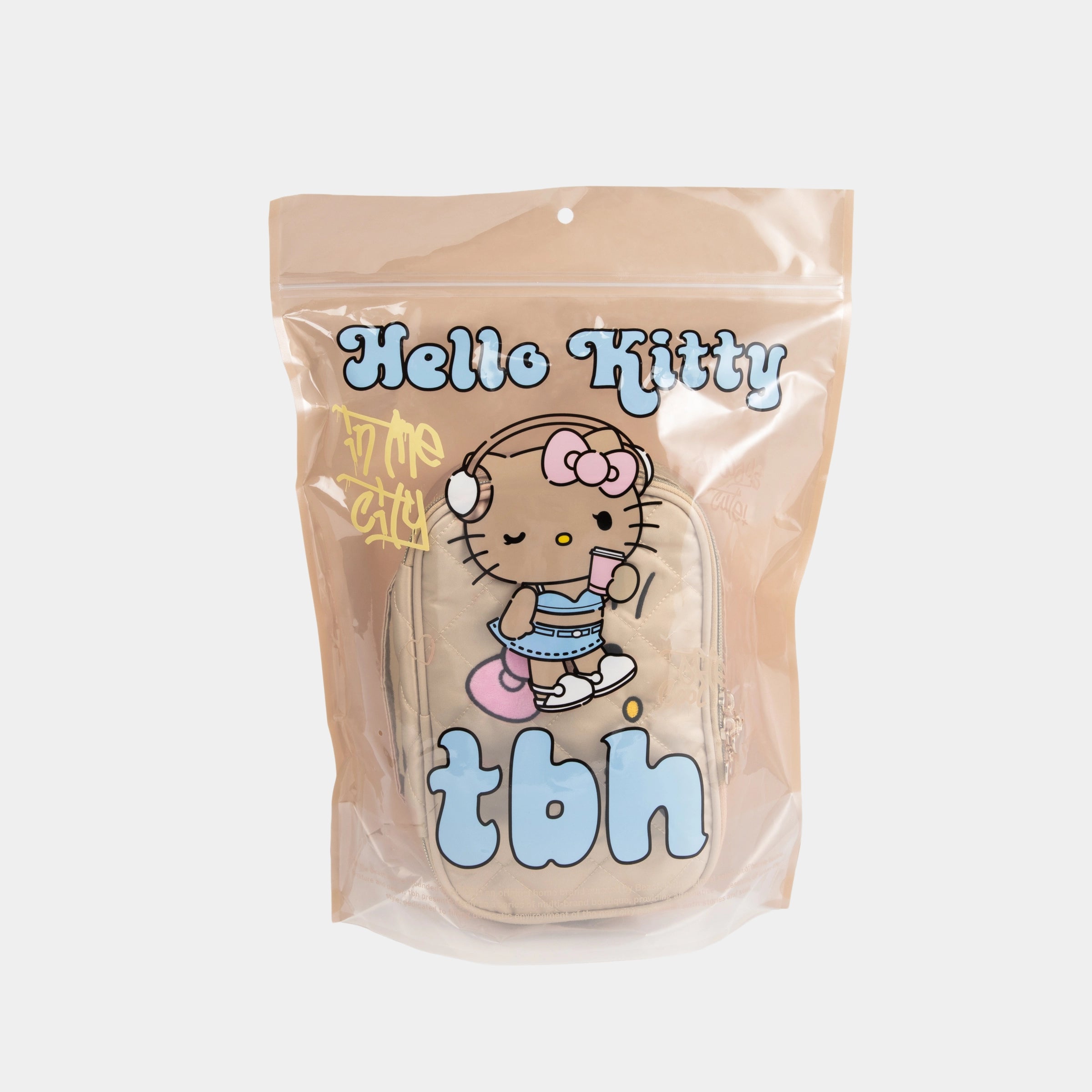 "Hello Kitty" Medium Quilted Travel Storage Bag – Tanned Hello Kitty