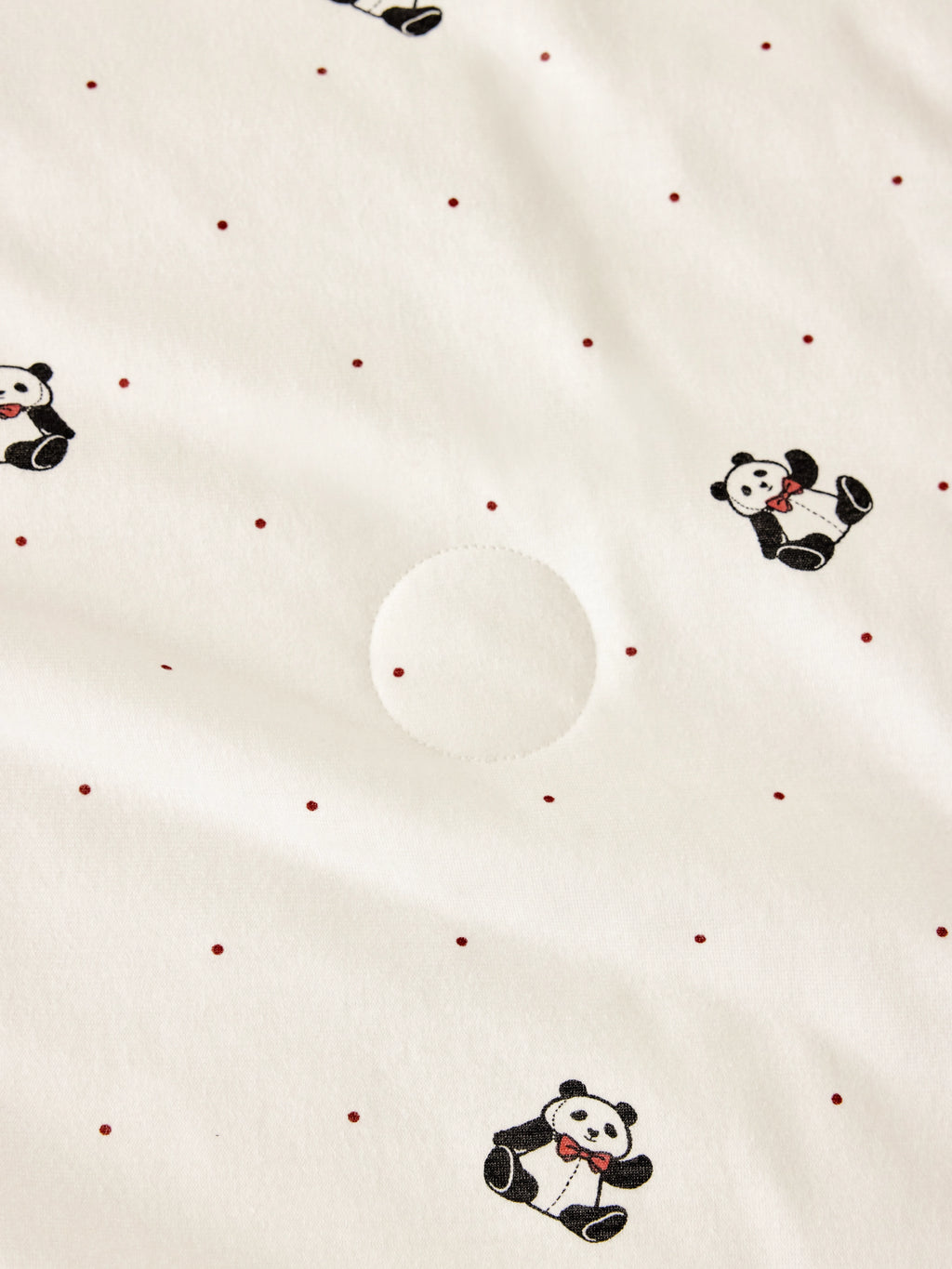 "Panda PomPom" Knitted Summer Quilt White