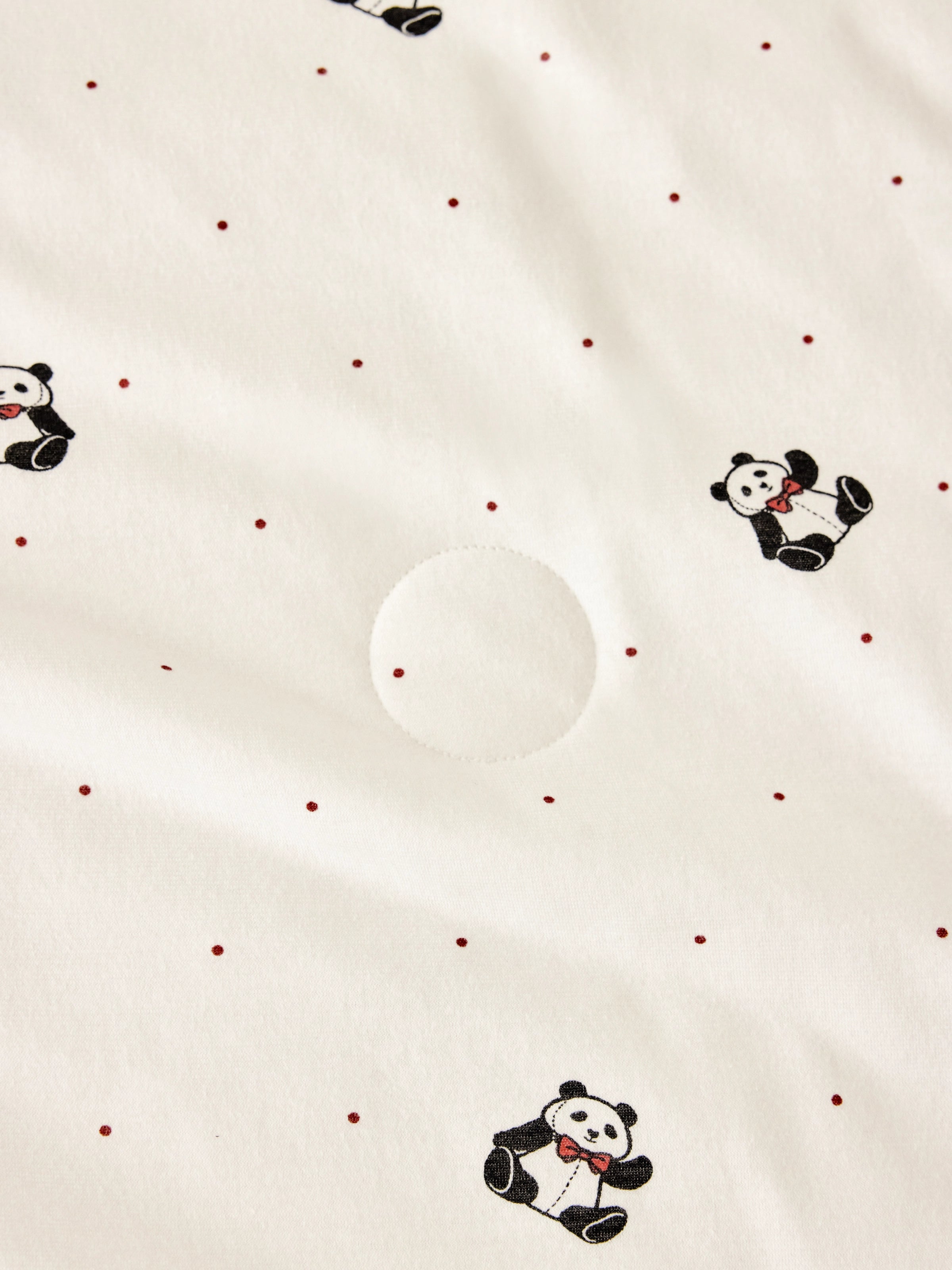 "Panda PomPom" Knitted Summer Quilt White