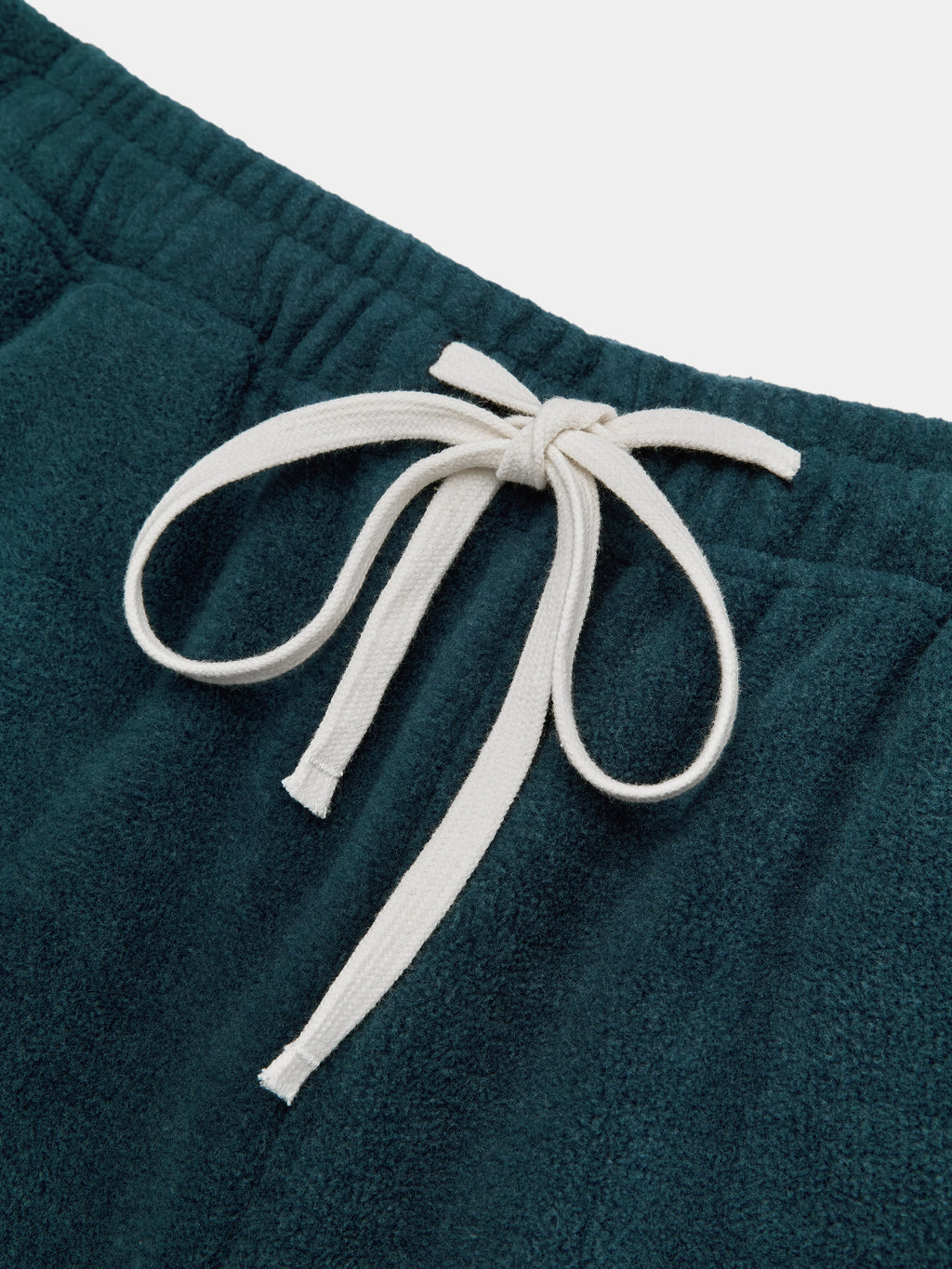 PIN!POM! Fleece Polo Loungewear Set-Long Sleeve & Shorts-Yellow & Green Stripes