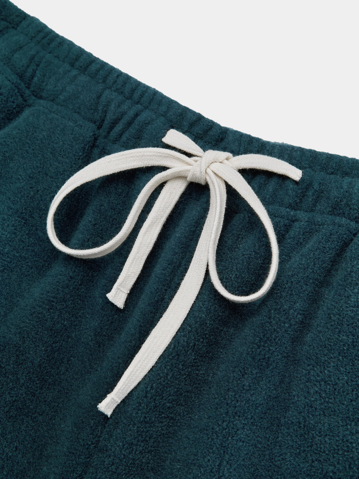 PIN!POM! Fleece Polo Loungewear Set-Long Sleeve & Shorts-Yellow & Green Stripes