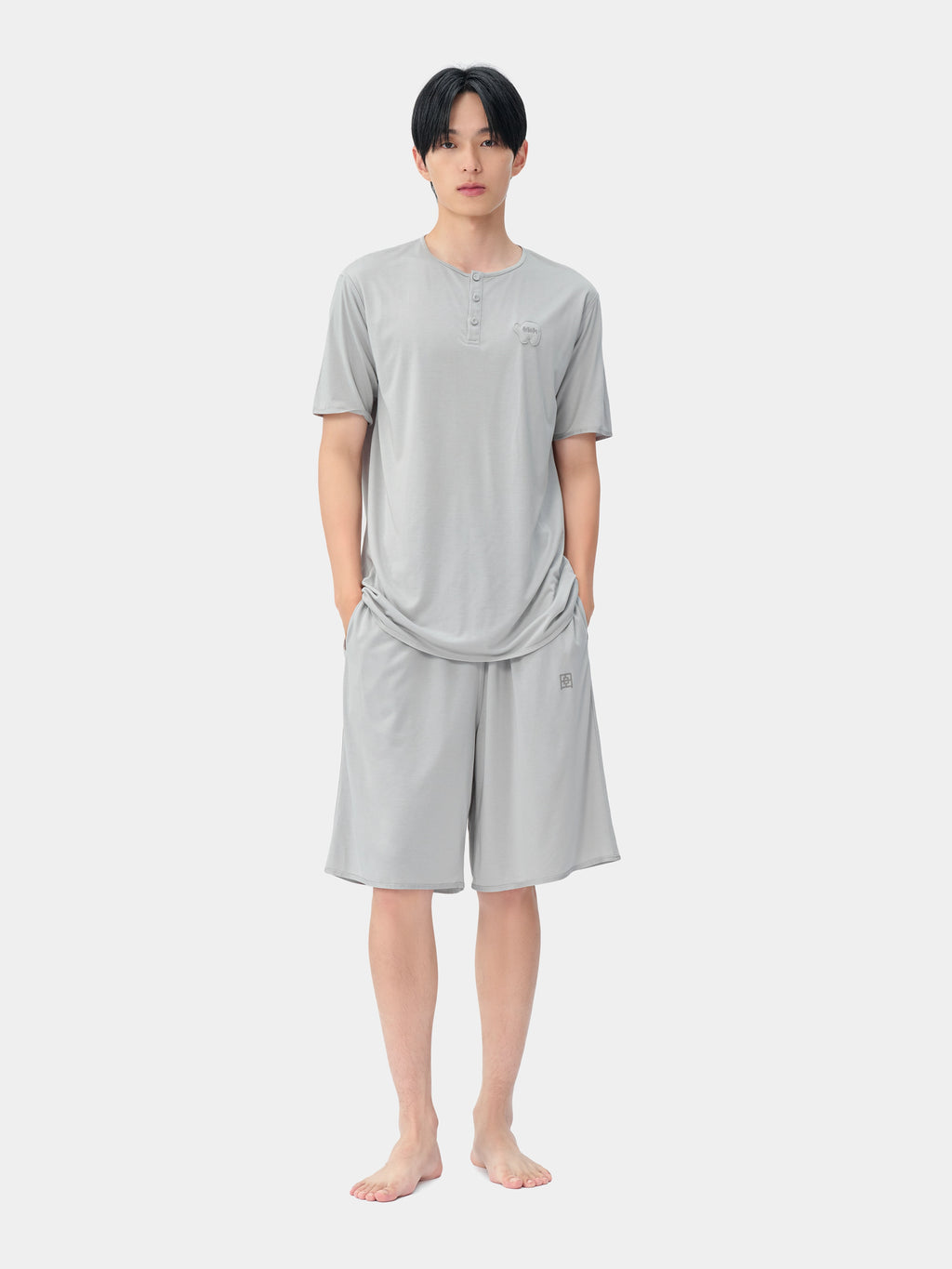 tbh Wōdrobe PLA Skin-Friendly Sleepwear Set Short Sleeve – Grey