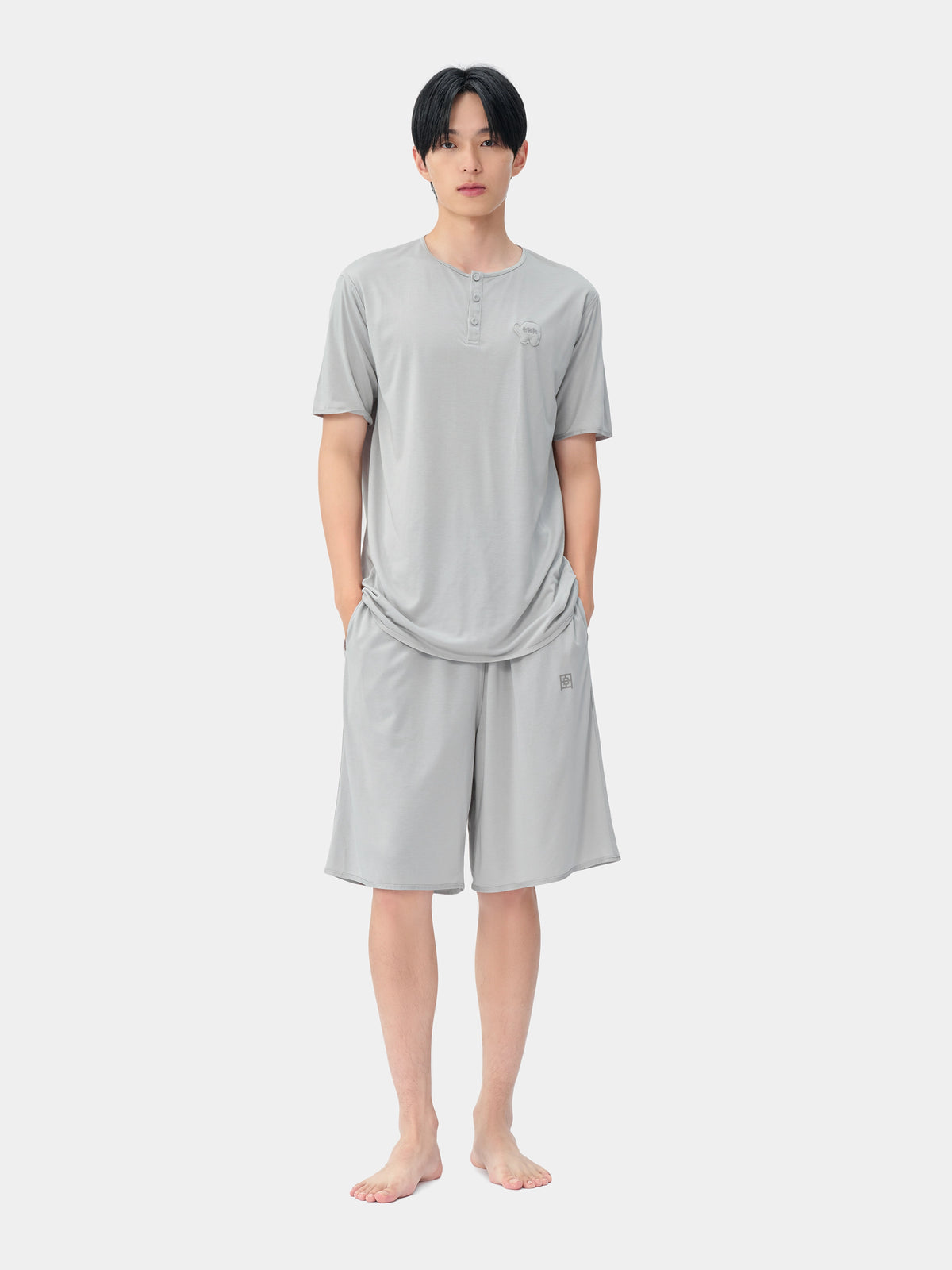 tbh Wōdrobe PLA Skin-Friendly Sleepwear Set Short Sleeve – Grey