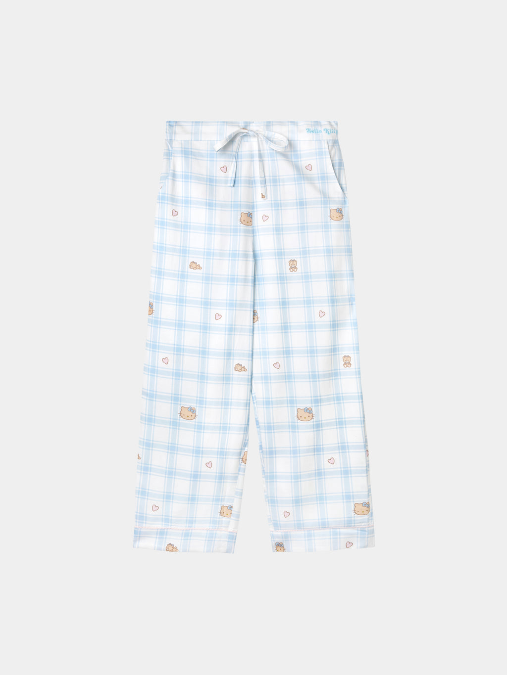 "Hello Kitty" Tencel Cotton Blend Loungewear Set – Hello Kitty Check