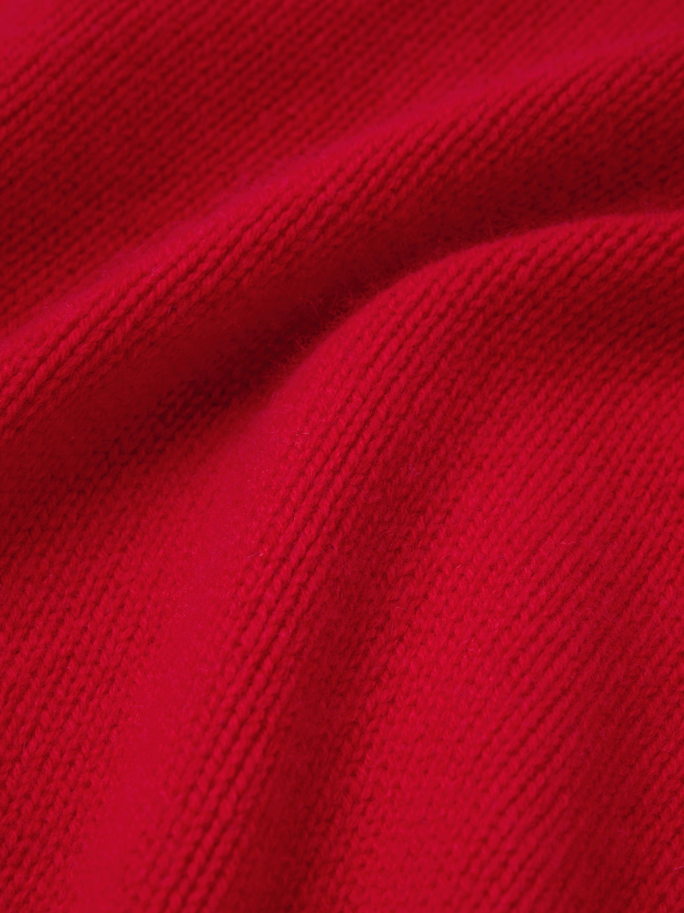 "Hello Kitty" Wool Cashmere Blend Cardigan – Red