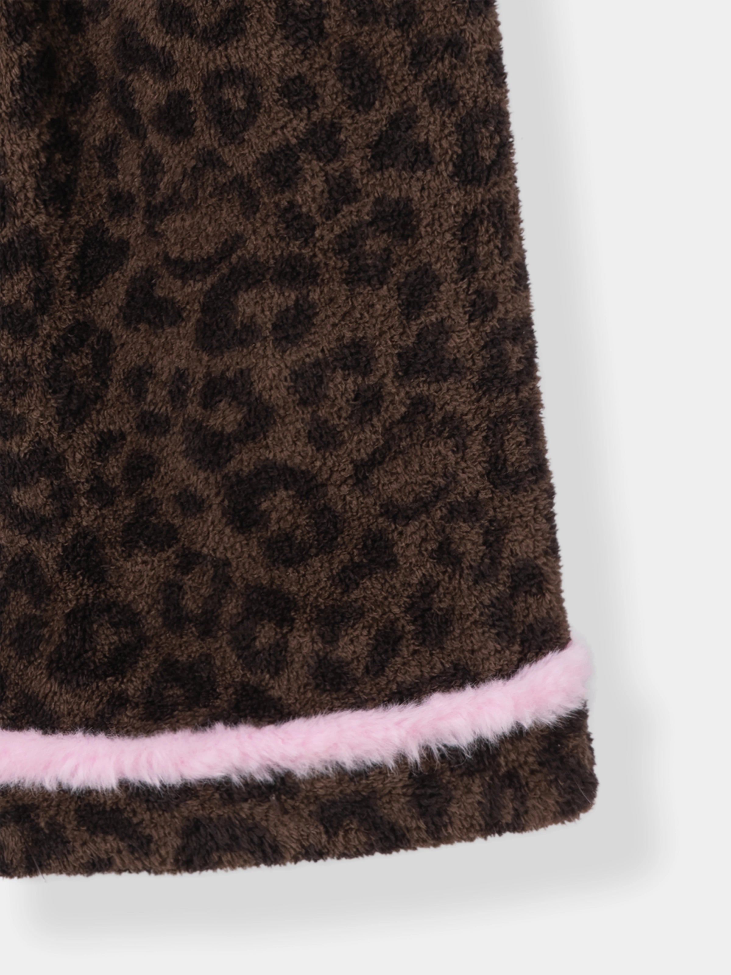 "Hello Kitty" Polar Fleece Peter Pan Collar Loungewear Set – Choco
