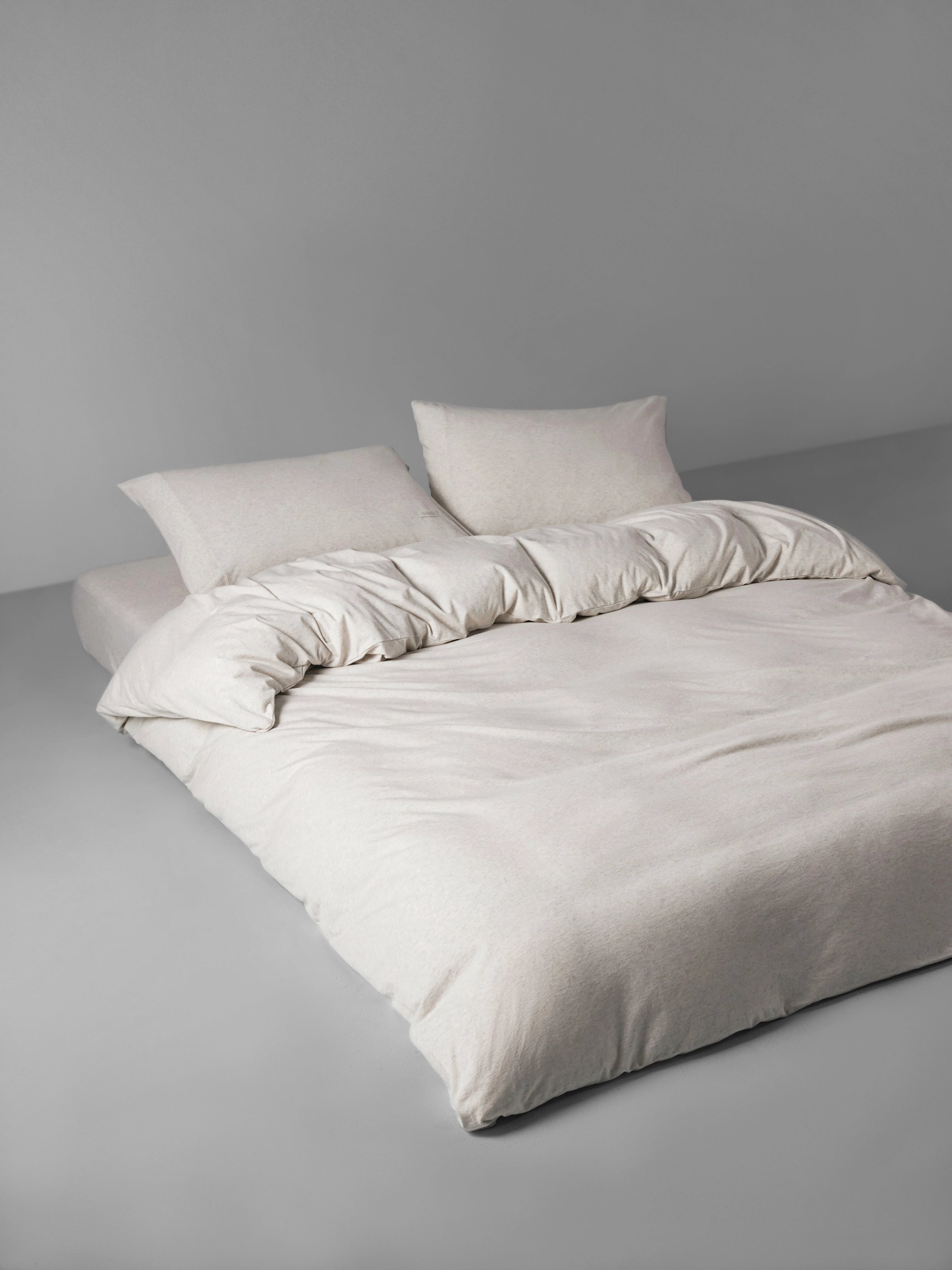 Cotton Heavyweight Jersey Bedding Set Gray 10%