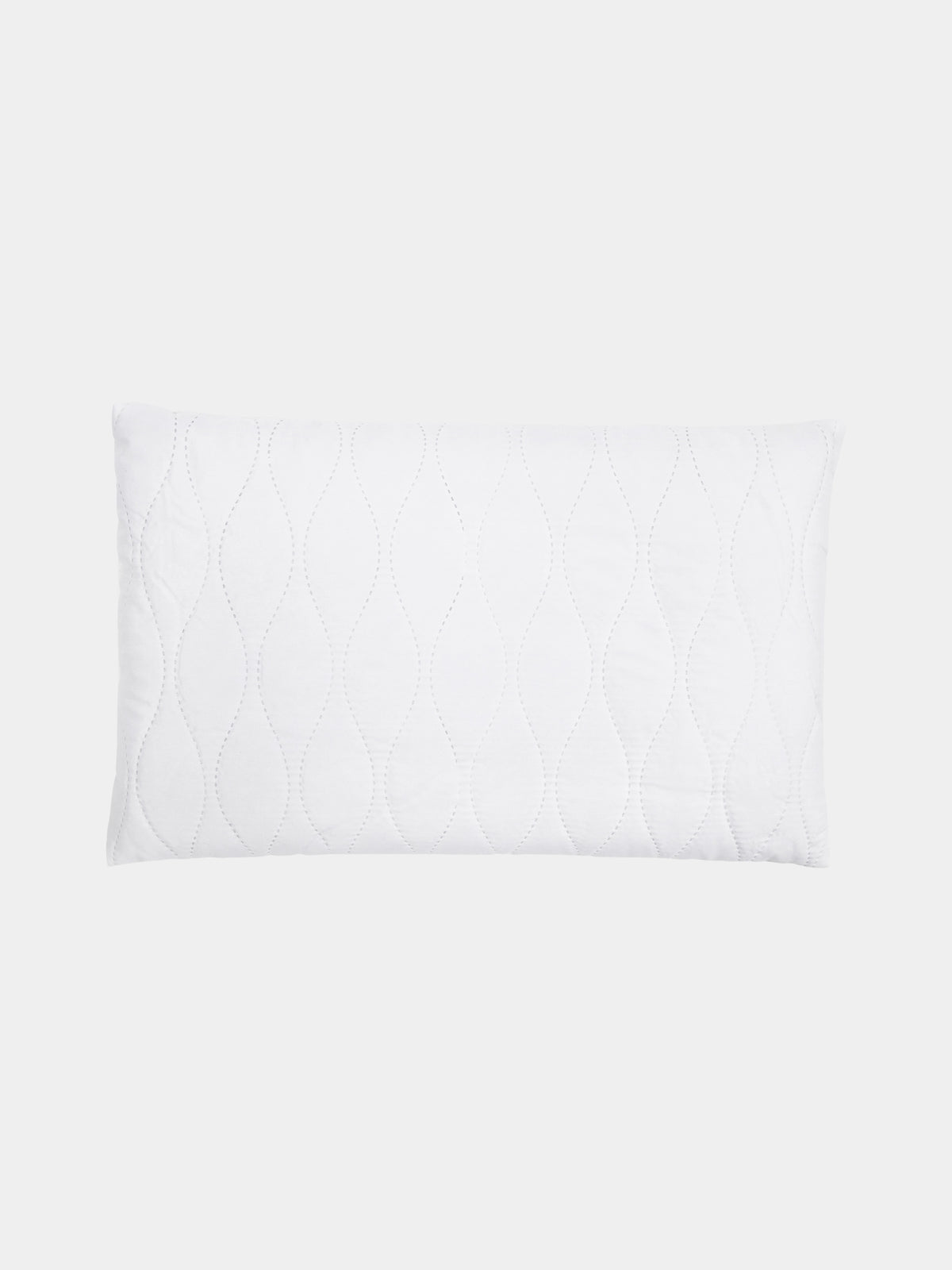 "panda pompom" Embroidered Buckwheat Pillow – Blue