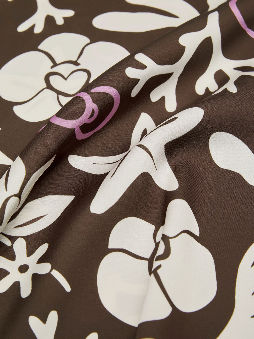 "Hello Kitty" Satin Loungewear Set Long Sleeve – Coconut Brown
