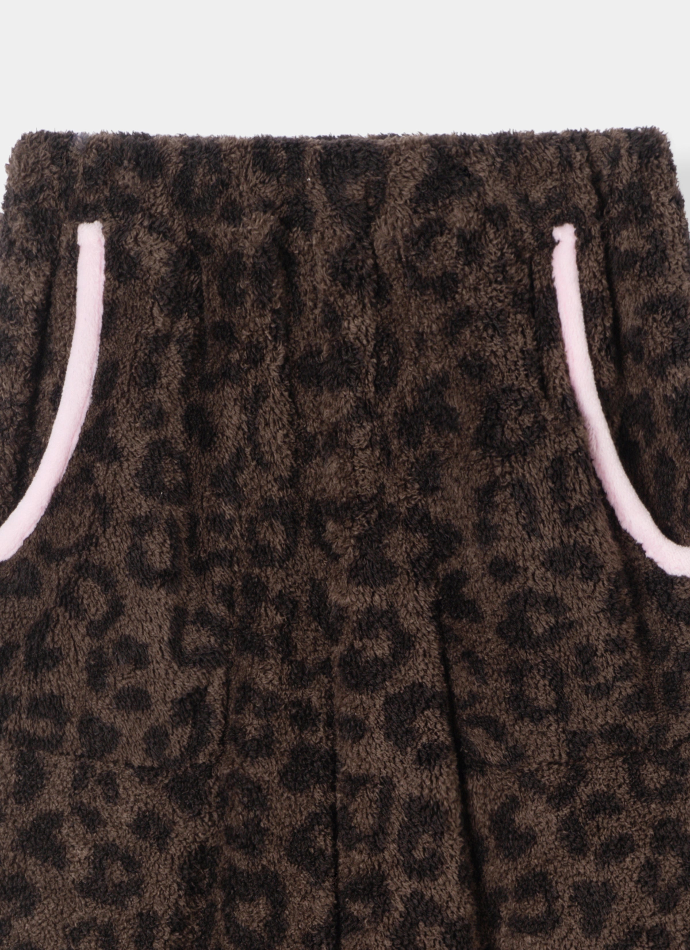 "Hello Kitty" Polar Fleece Standing Collar Loungewear Set – Choco