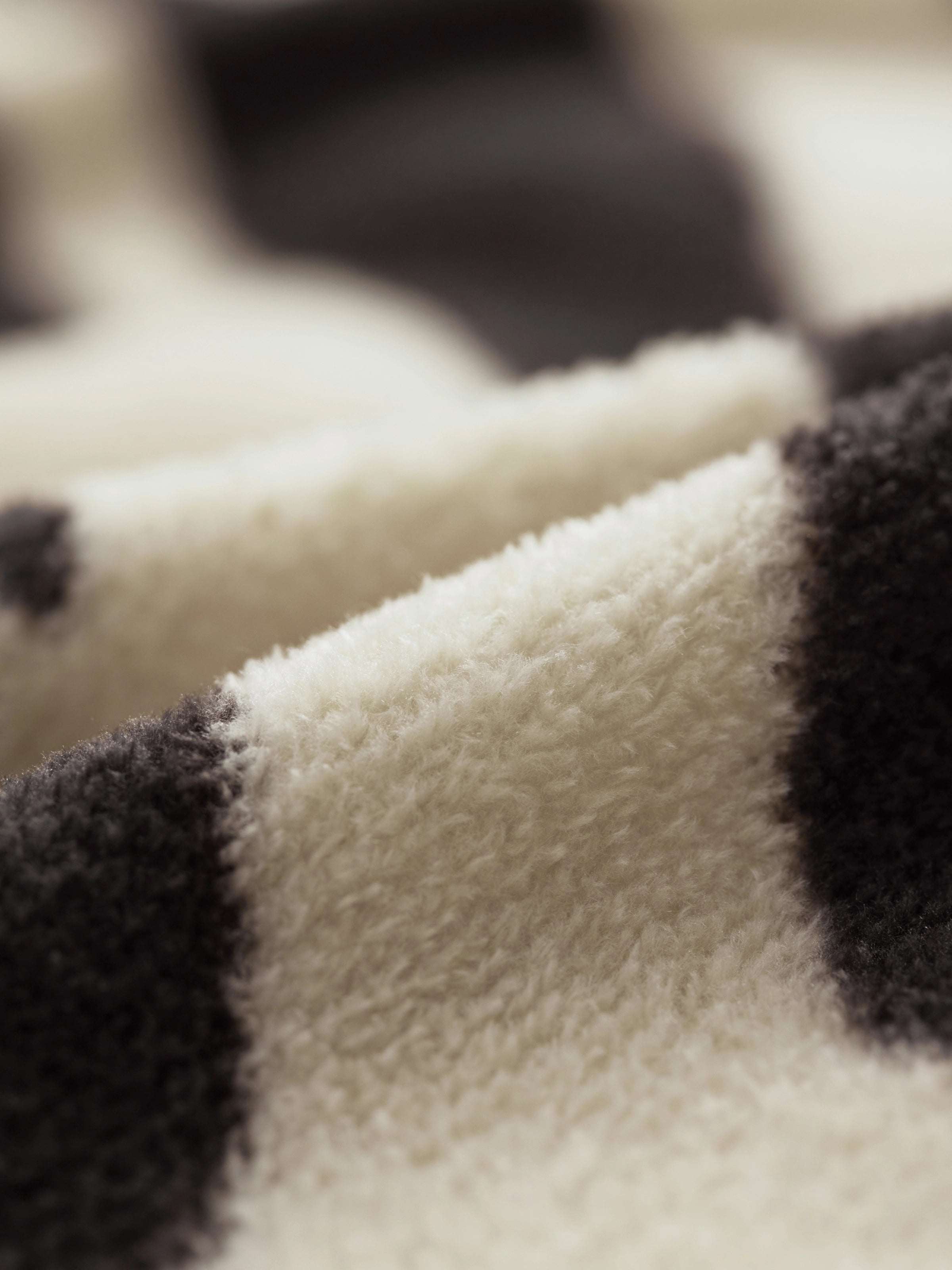 "Panda PomPom"  curly flannel bedding set Zebra Patterned