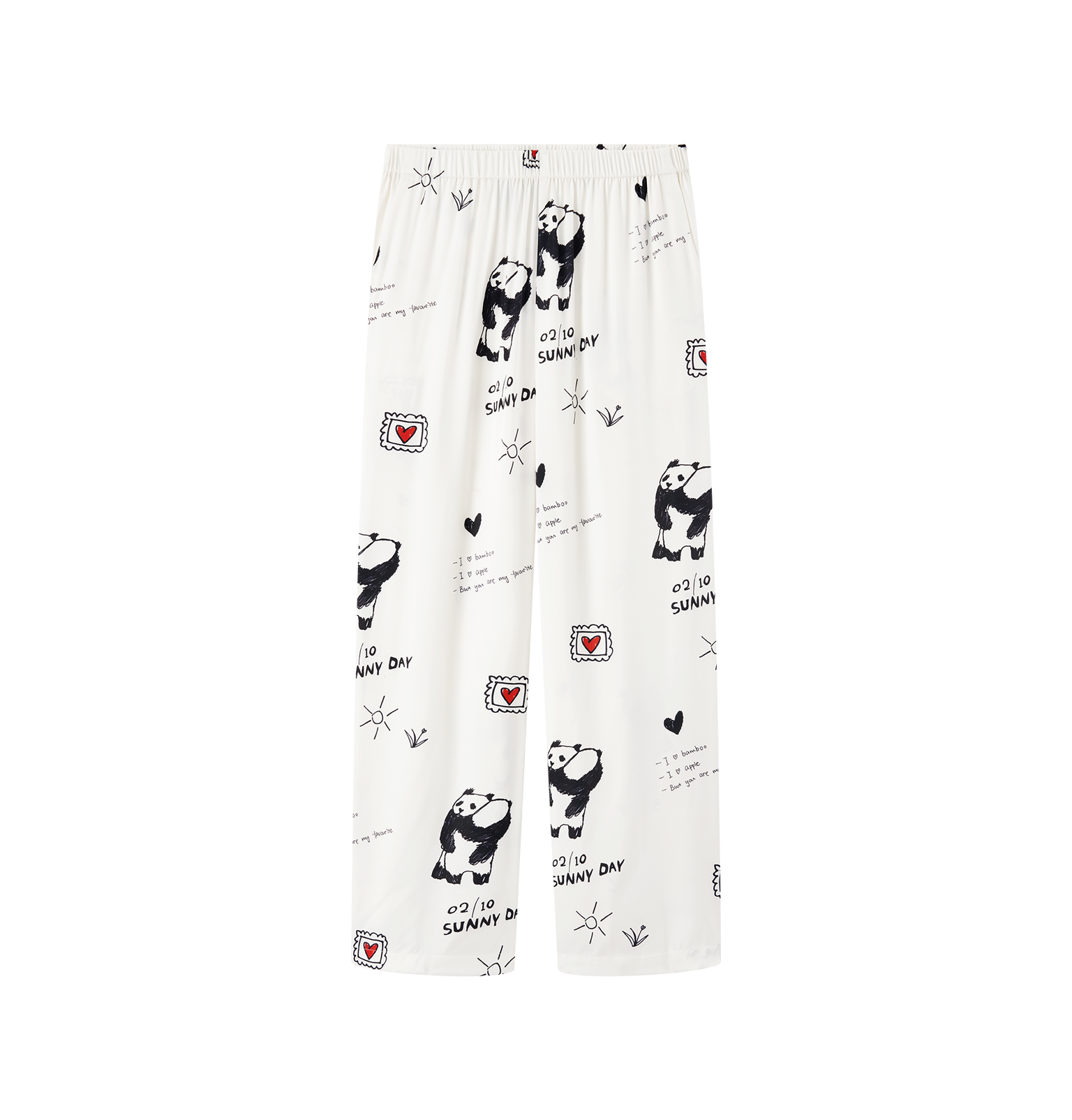 "Panda PomPom" Satin Loungewear Set – Flipped