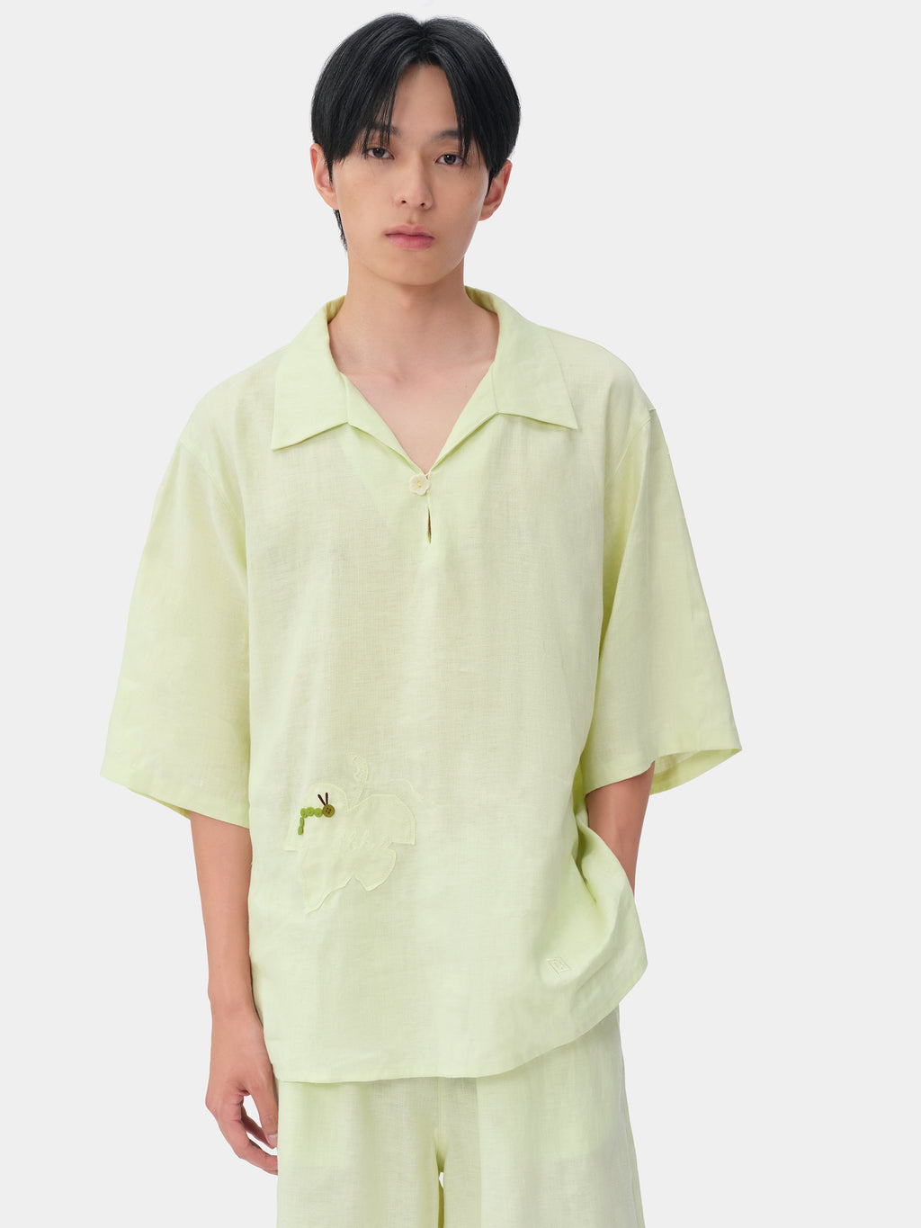 tbh Wōdrobe Hemp Loungewear Set Short Sleeve – Melon Green