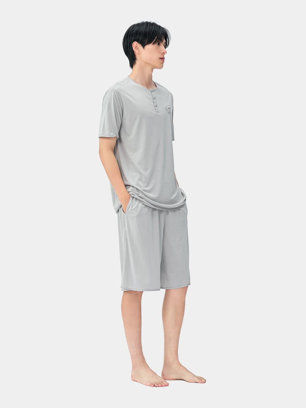 tbh Wōdrobe PLA Skin-Friendly Sleepwear Set Short Sleeve – Grey