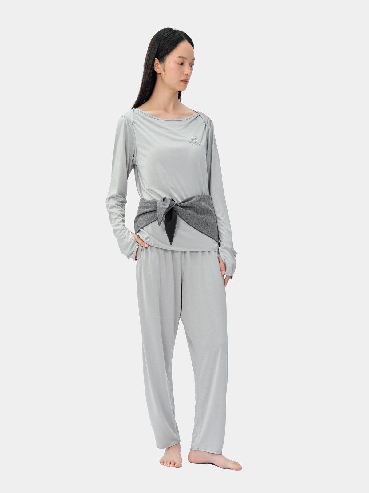 tbh Wōdrobe PLA Skin-Friendly Sleepwear Set Long Sleeve – Grey
