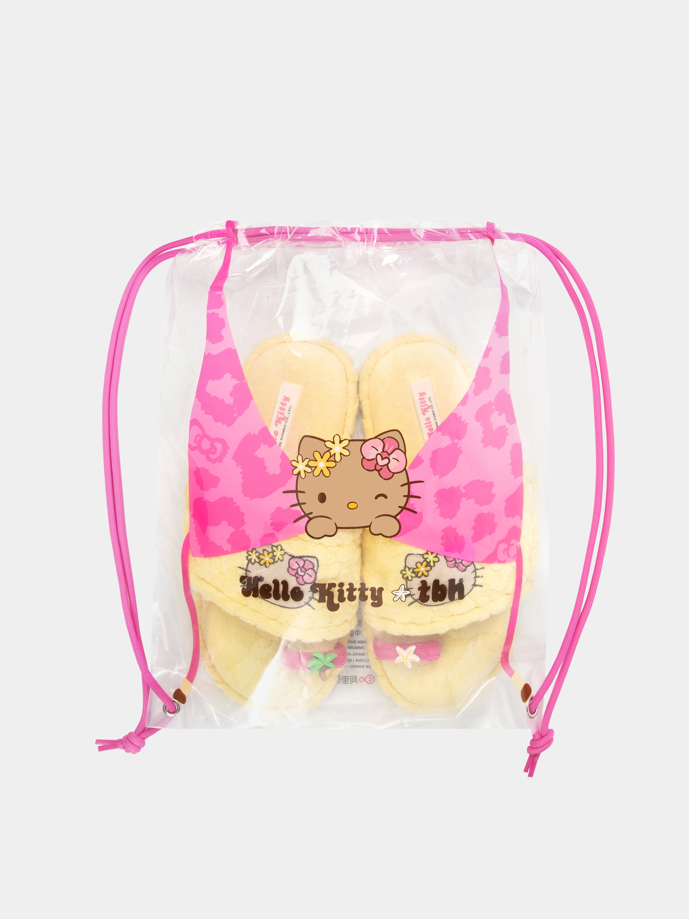 "Hello Kitty" Adjustable Terry Toe-Ring Slippers – Sunbeam Leopard