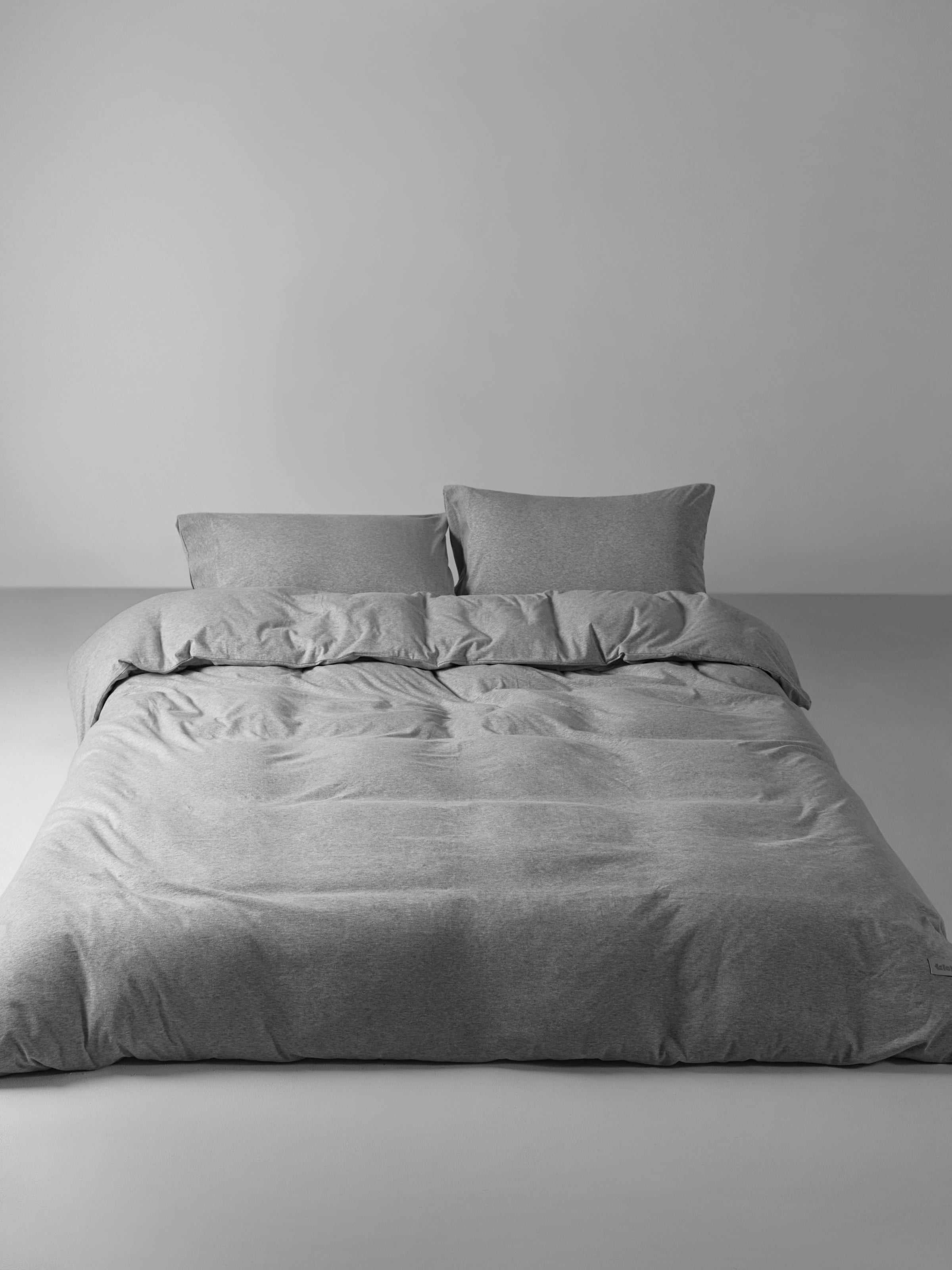 Cotton Heavyweight Jersey Bedding Set Gray 30%
