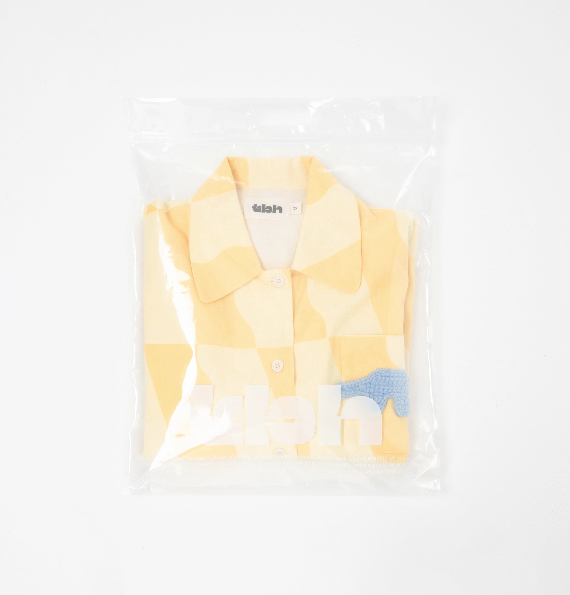 “Elephant ” Cotton Flannel Loungewear Set Yellow