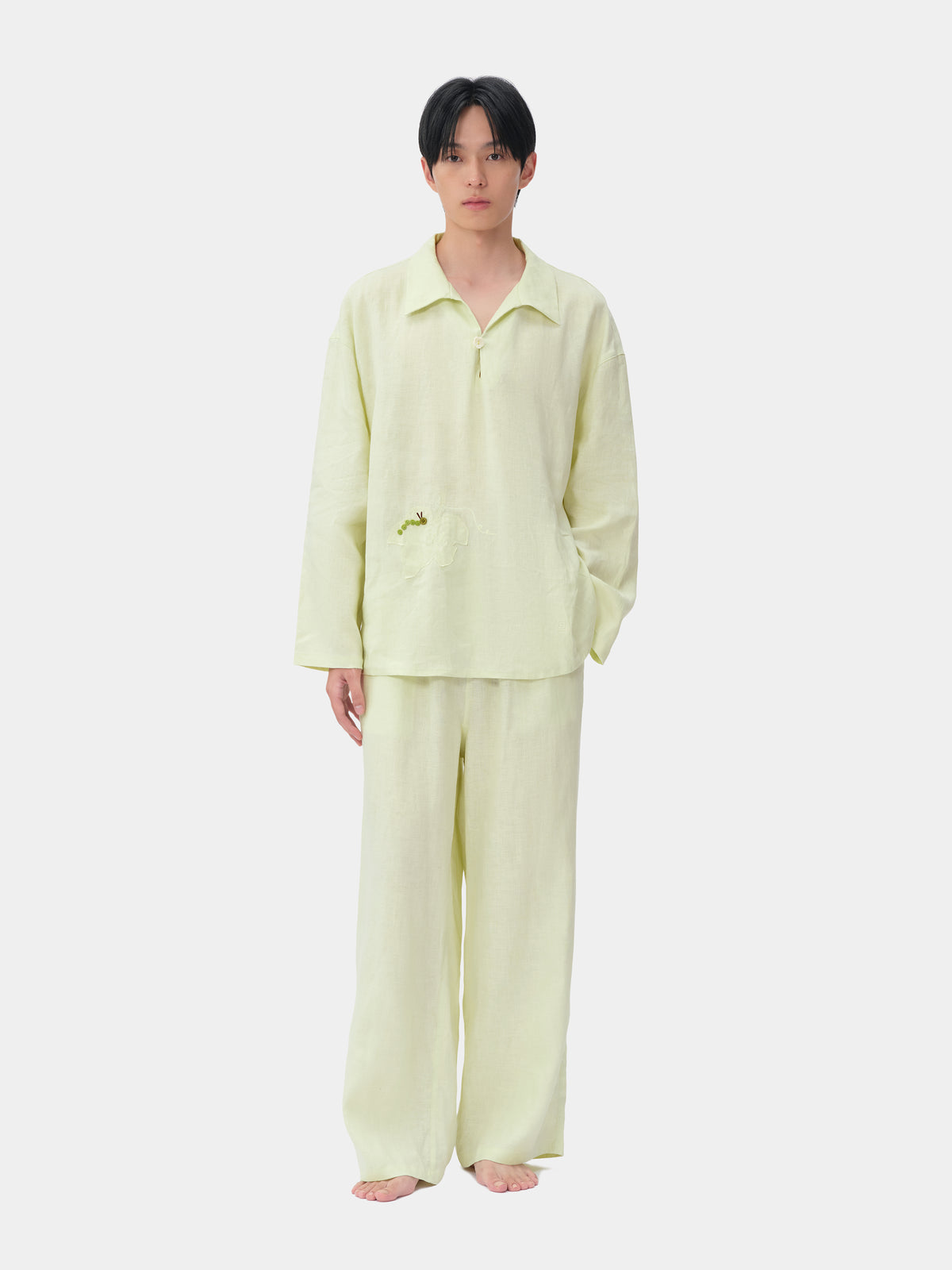 tbh Wōdrobe Hemp Loungewear Set Long Sleeve – Melon Green