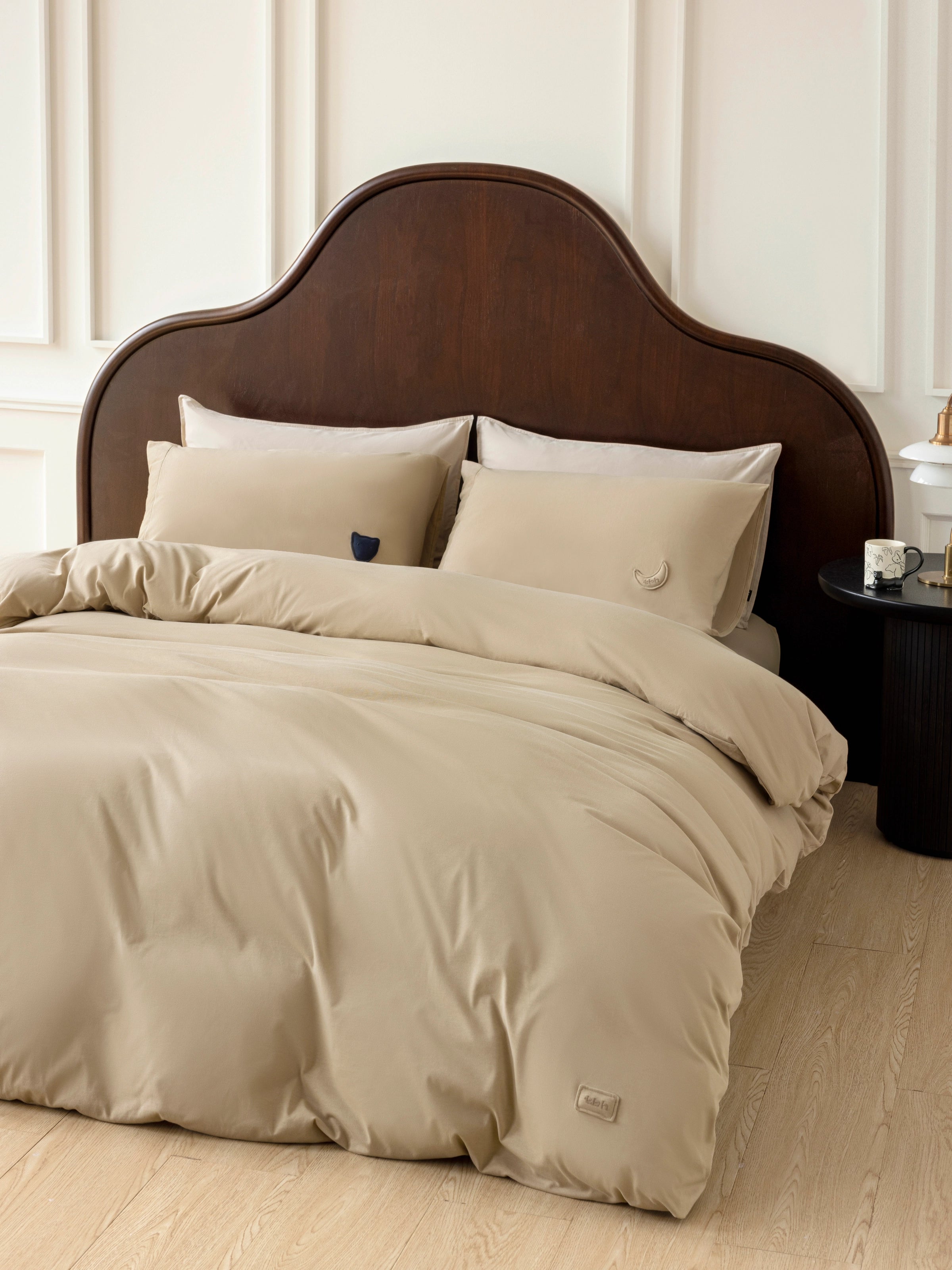 Cotton Heavyweight Jersey Bedding Set Oat Camel