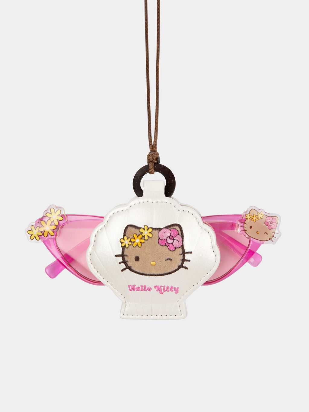 "Hello Kitty" Terry Beach Bag Set (With Shell-Shaped Sunglasses Clip) – Sunbeam Leopard