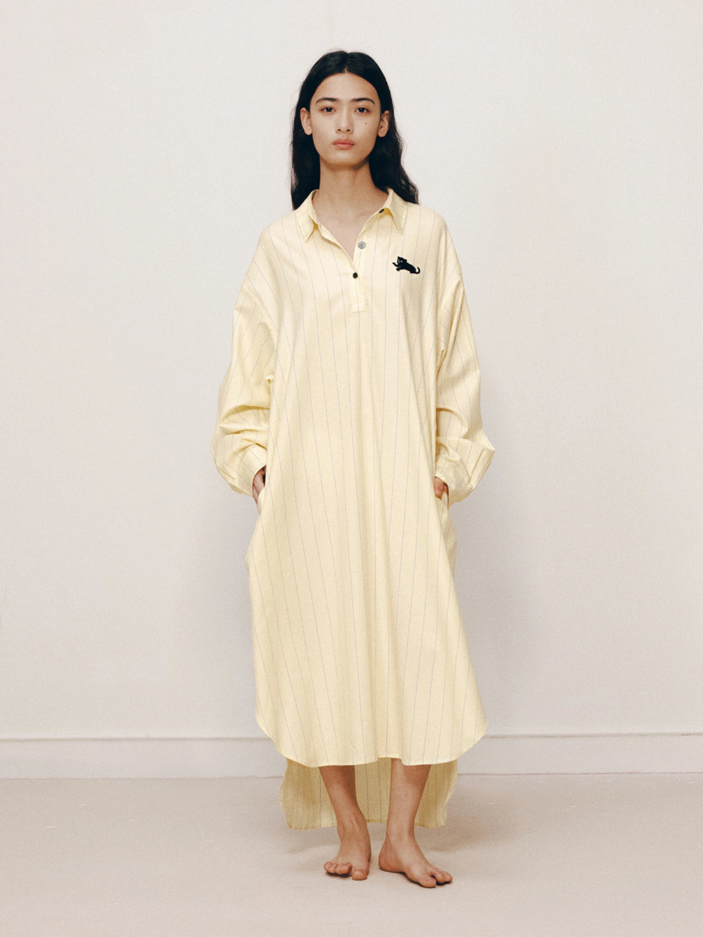 “Urban Jungle” Tencel Cotton Blend Nightgown Dandelion Yellow