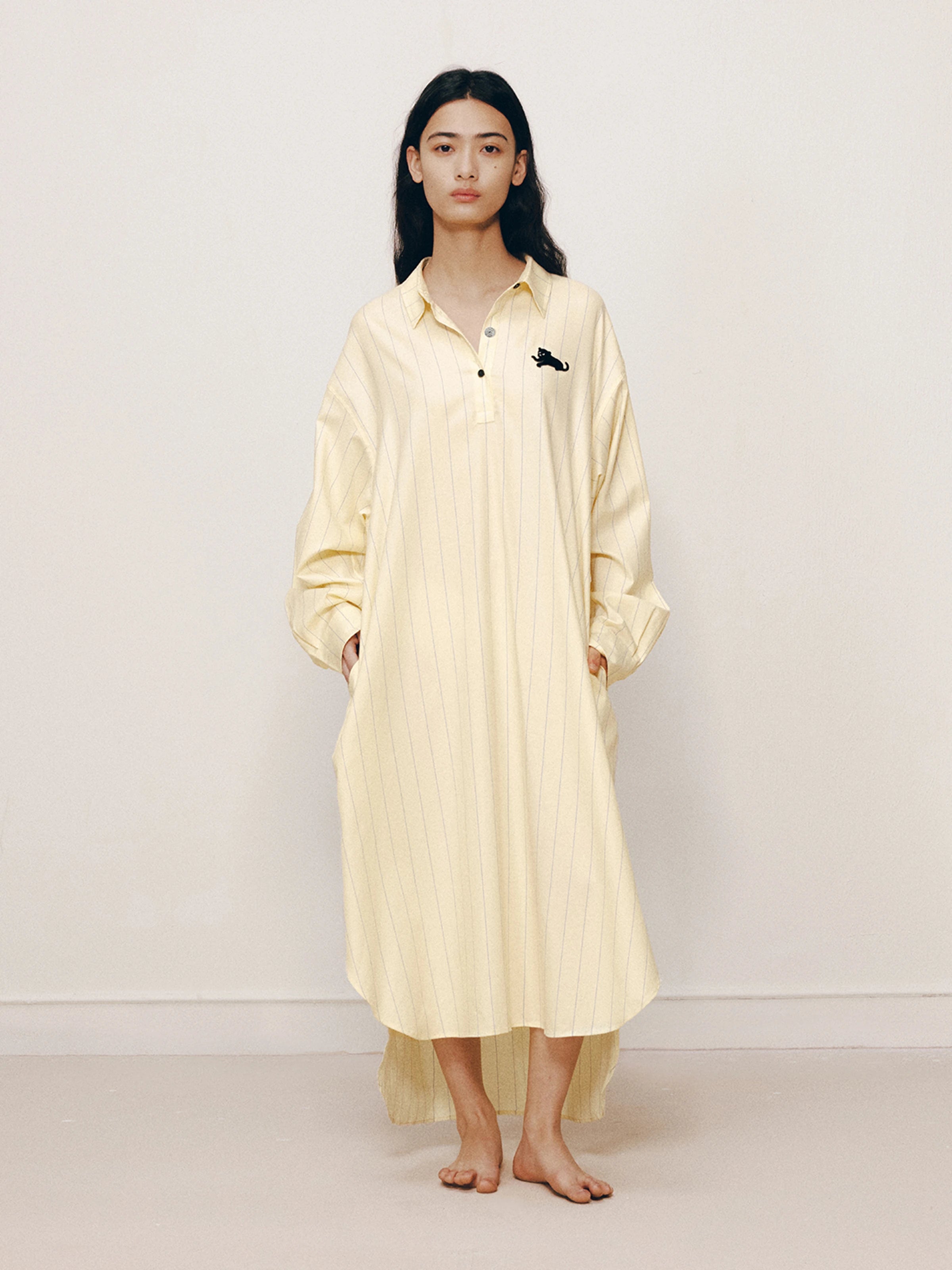 “Urban Jungle” Tencel Cotton Blend Nightgown Dandelion Yellow