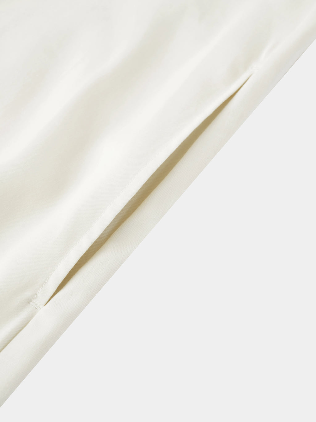 "Panda PomPom" Tencel Cotton Blend Slip Nightgown – Cream White