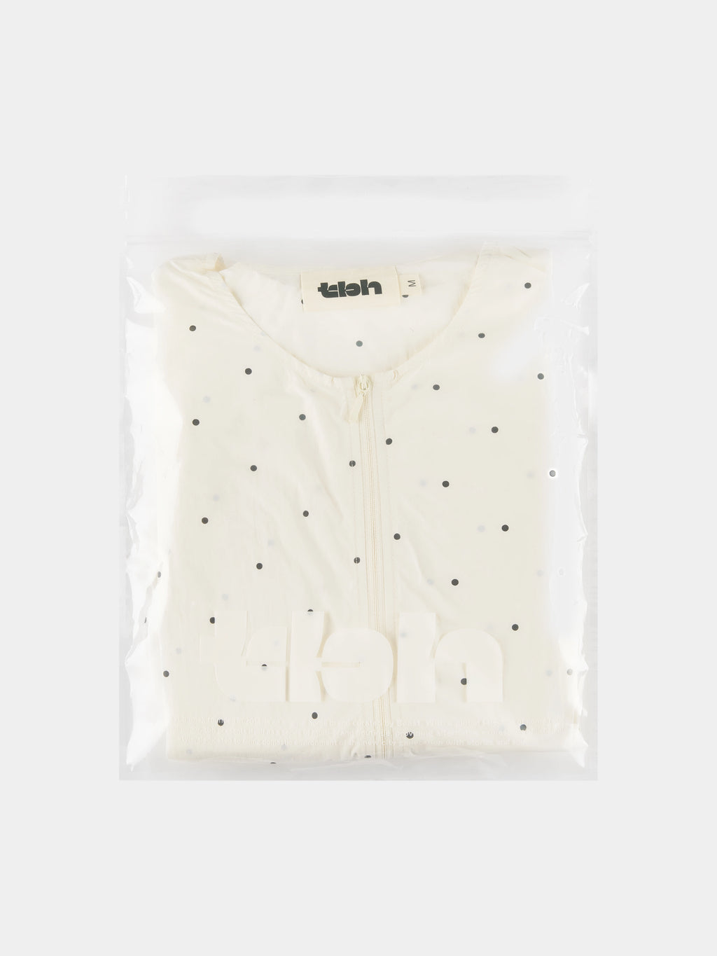 "Panda PomPom" Sun-pretective Round Neck Outdoor Jacket White Polka Dot