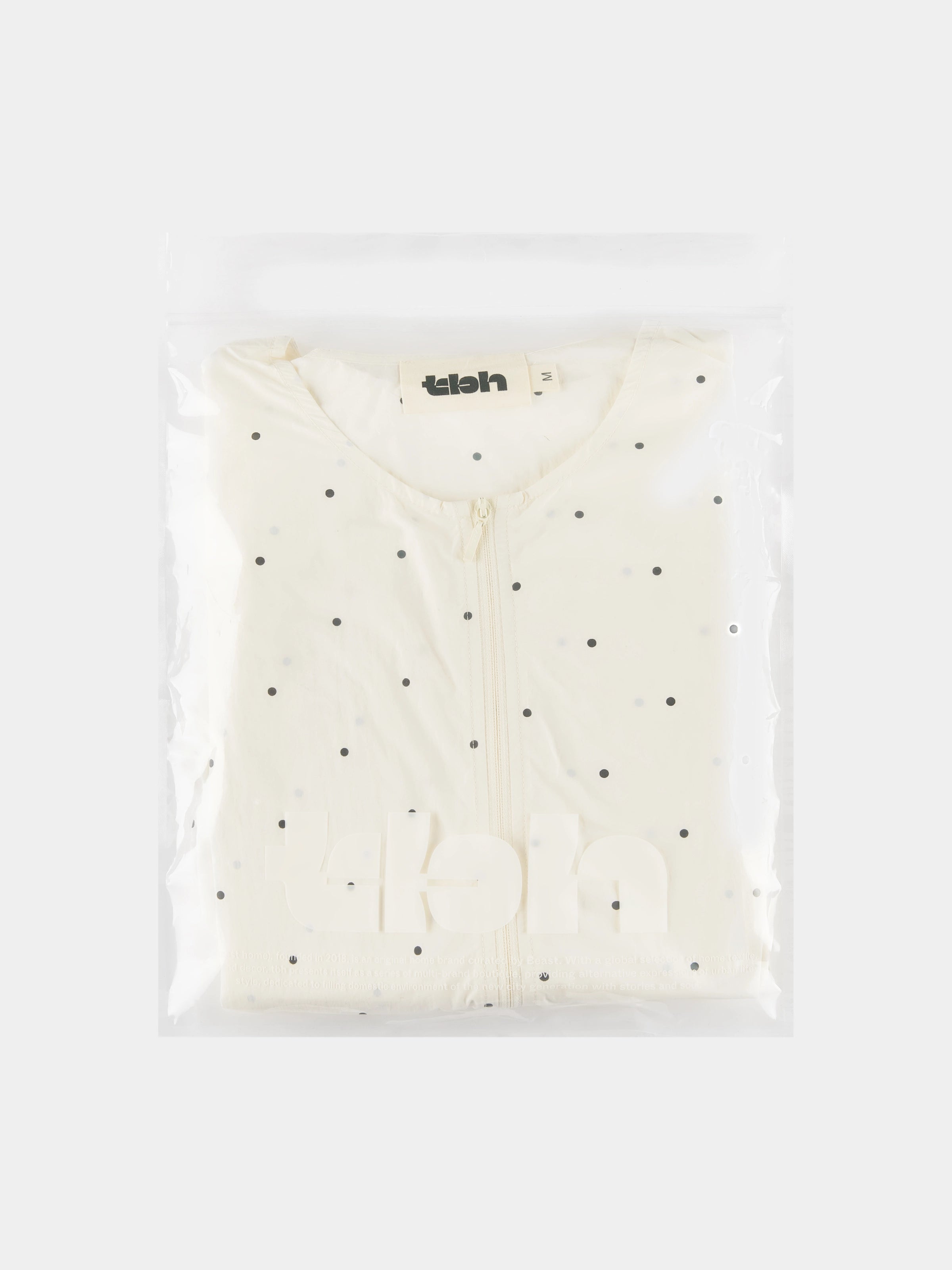 "Panda PomPom" Sun-pretective Round Neck Outdoor Jacket White Polka Dot