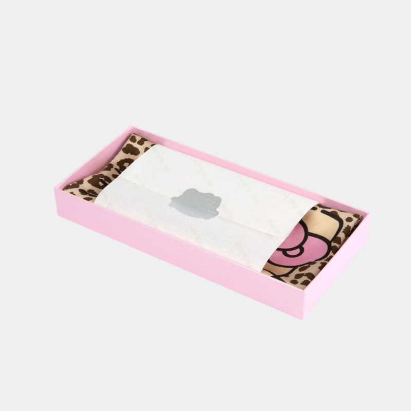 "Hello Kitty" Premium Heavy Mulberry Silk Square Scarf – Tanned Hello Kitty