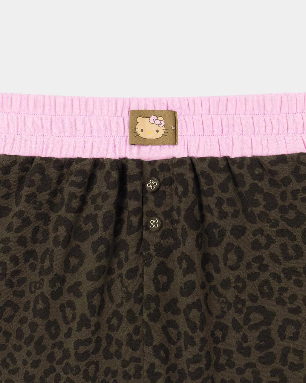 "Hello Kitty" Jersey Rib Jacquard Spaghetti Strap Top & Shorts Pajama Set – Choco