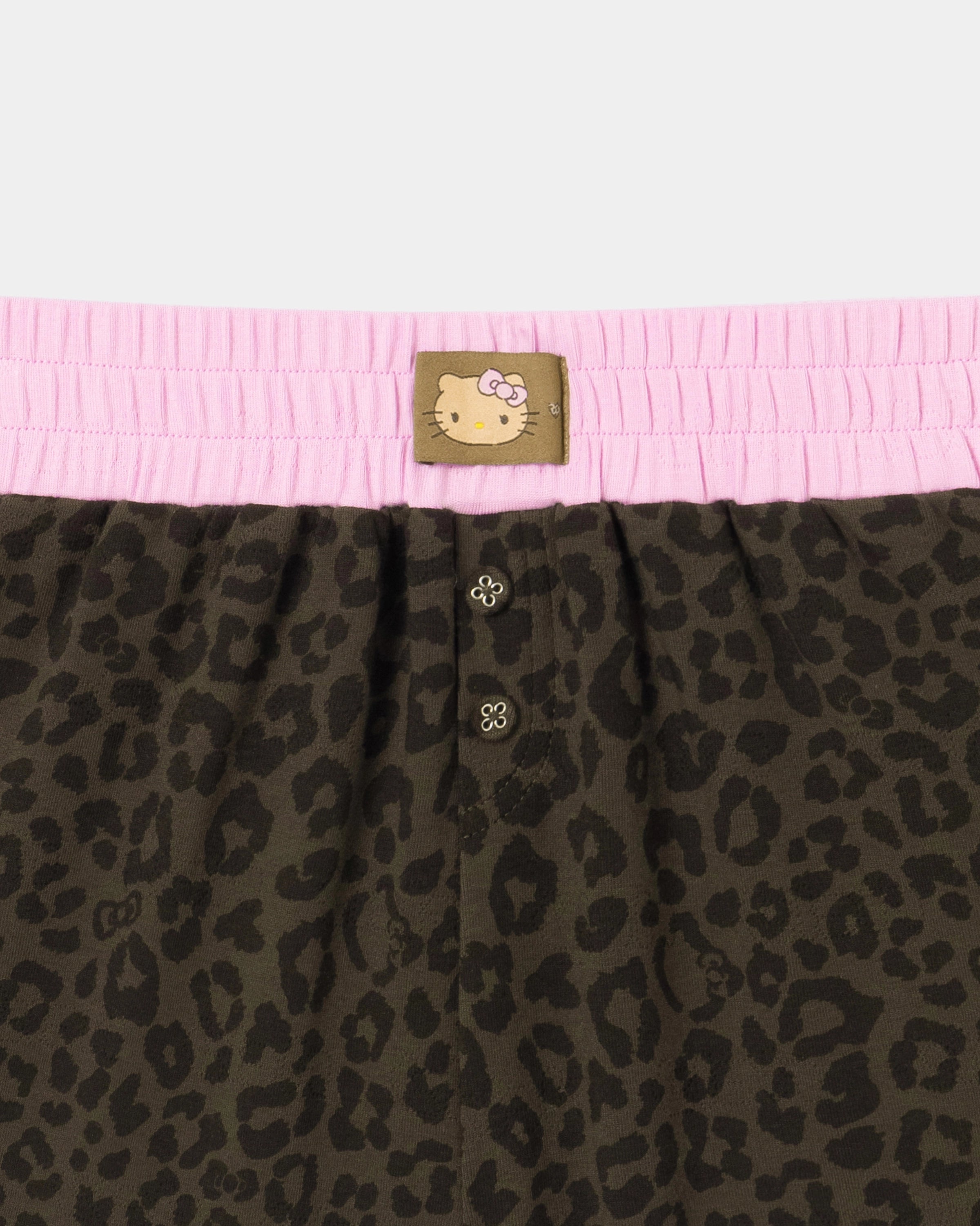 "Hello Kitty" Jersey Rib Jacquard Spaghetti Strap Top & Shorts Pajama Set – Choco
