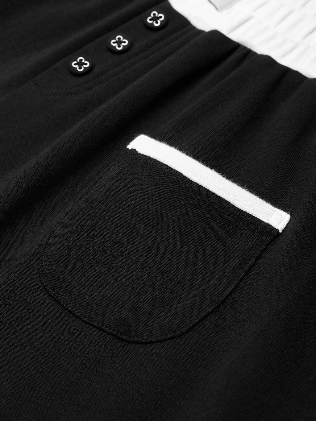 "Hello Kitty" Stretch Cotton Jersey Cardigan Loungewear Set – Classic Black