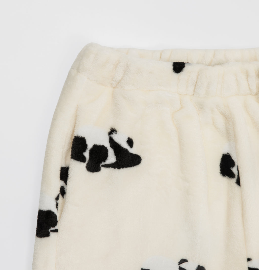 “Panda PomPom” Flannel Loungewear Set