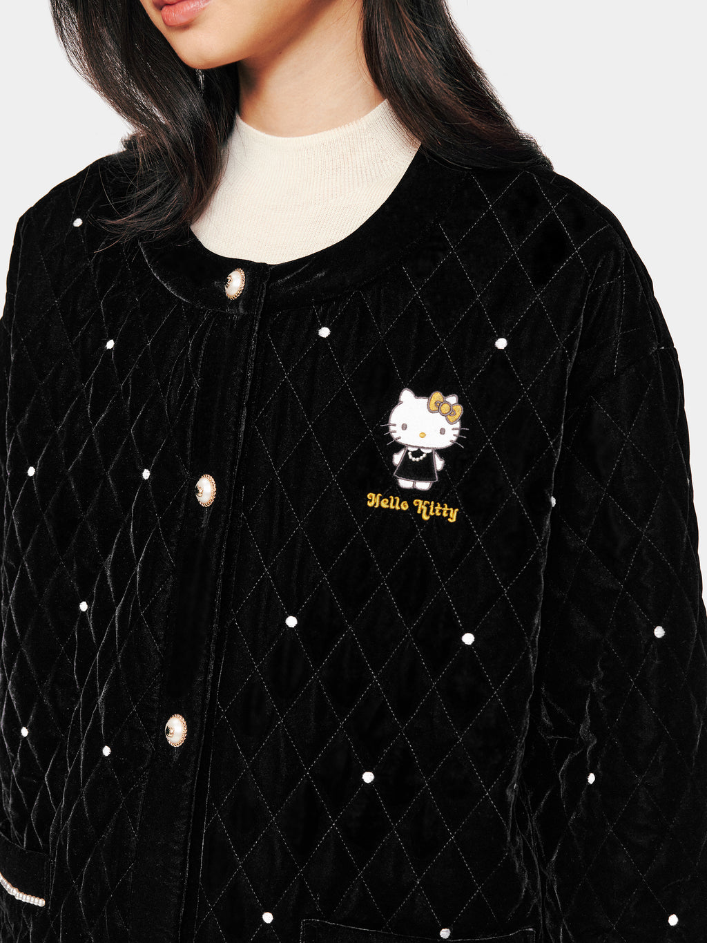 "Hello Kitty" Velvet Quilted Loungewear Set – Argyle
