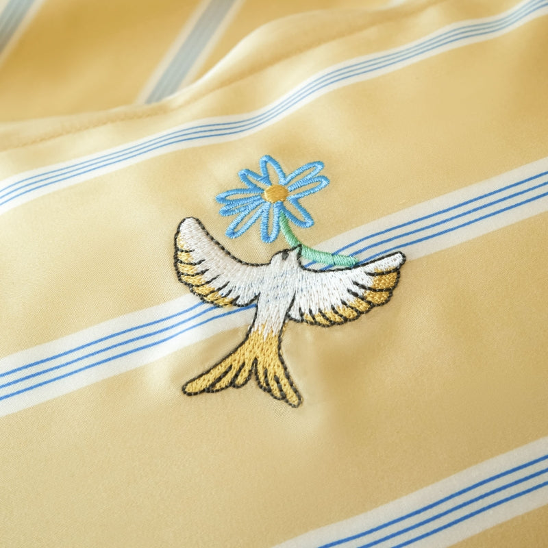 "Urban Jungle" Black panther Tencel Bedding Set – Dandelion Yellow