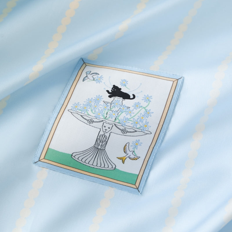 "Urban Jungle" Black Panther Tencel Bedding Set – Water Blue