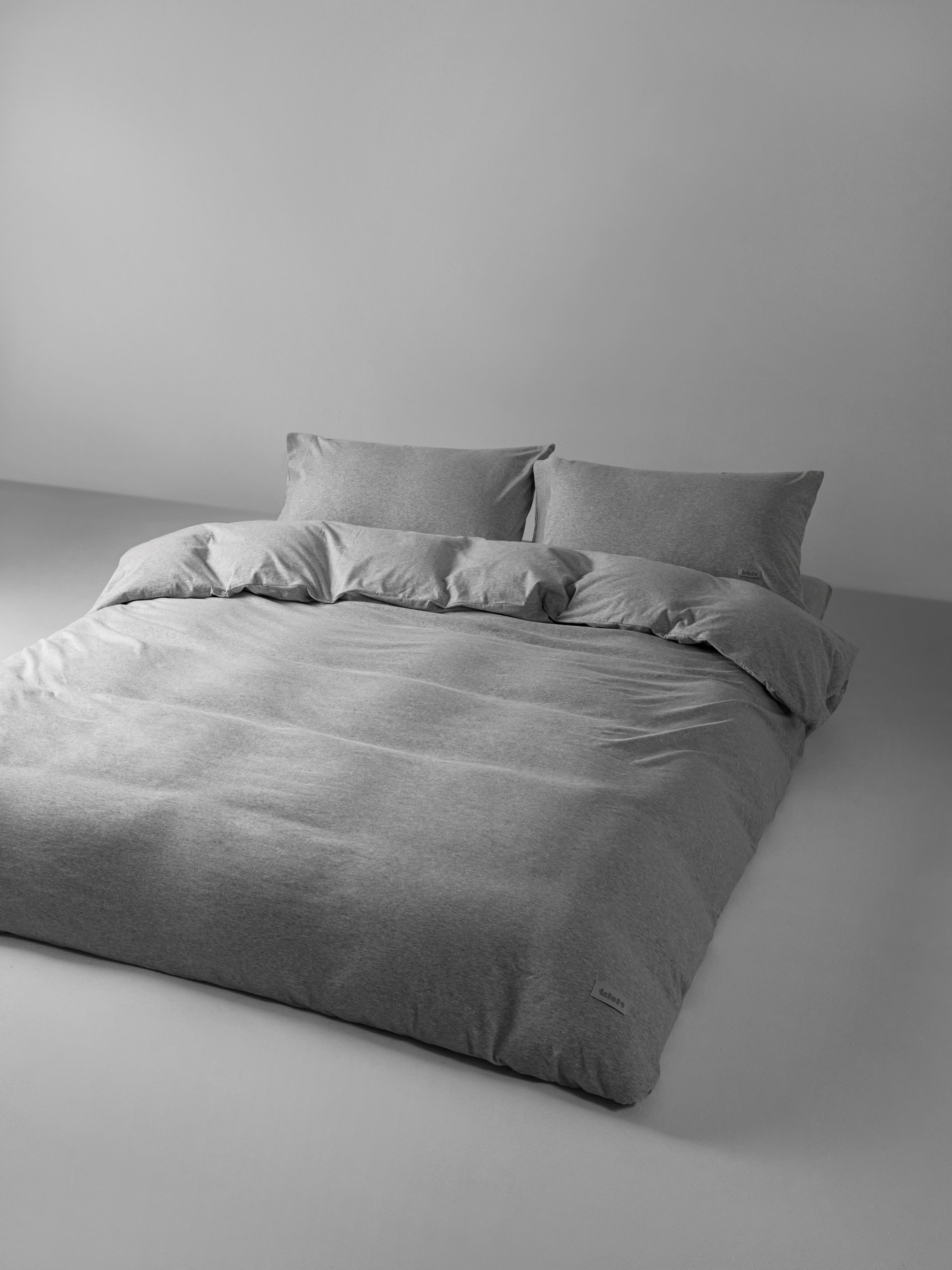 Cotton Heavyweight Jersey Bedding Set Gray 30%