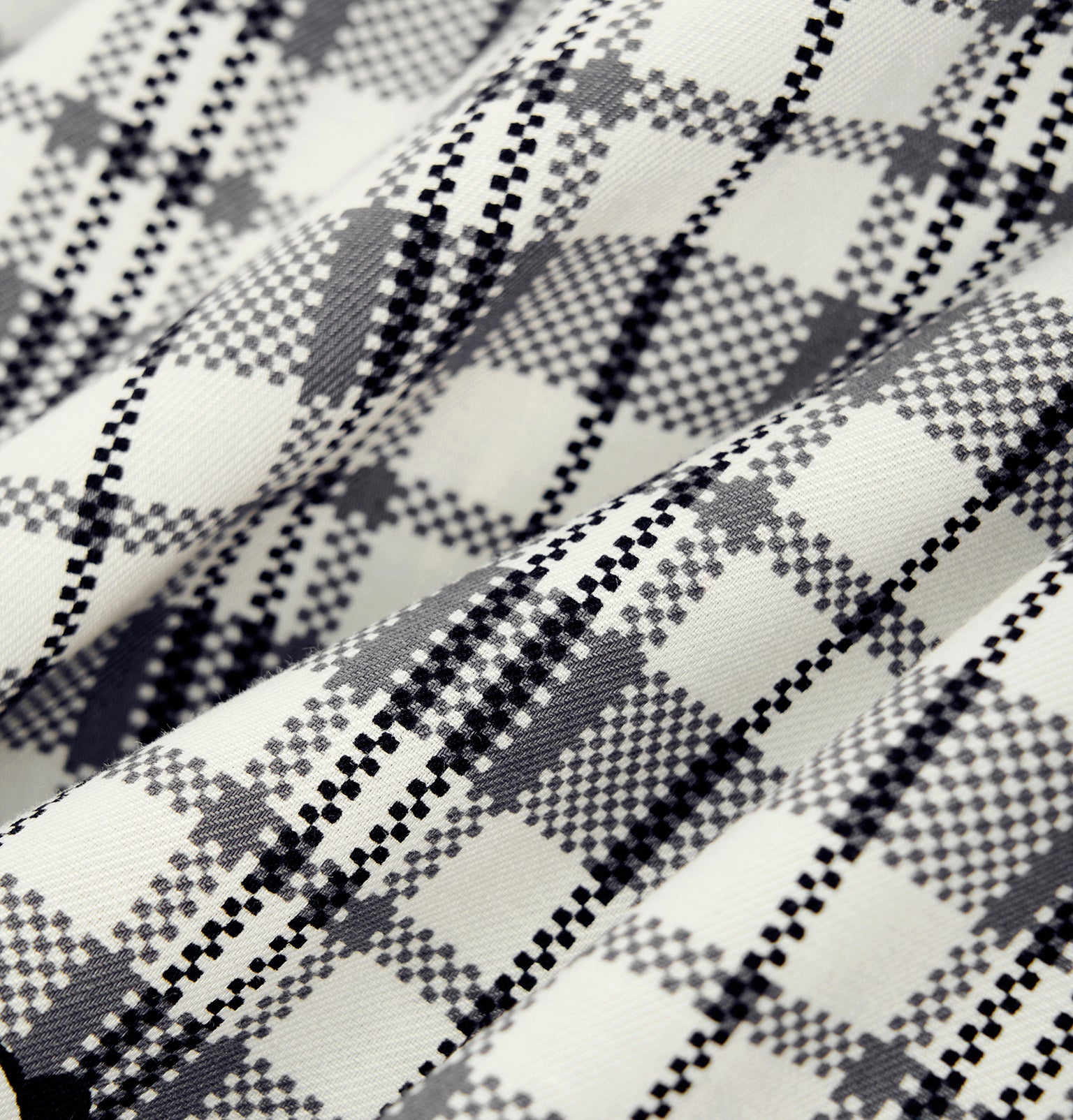 "Panda PomPom" Tencel Cotton Blend Spaghetti Strap Top & Shorts Pajama Set – Black Grid