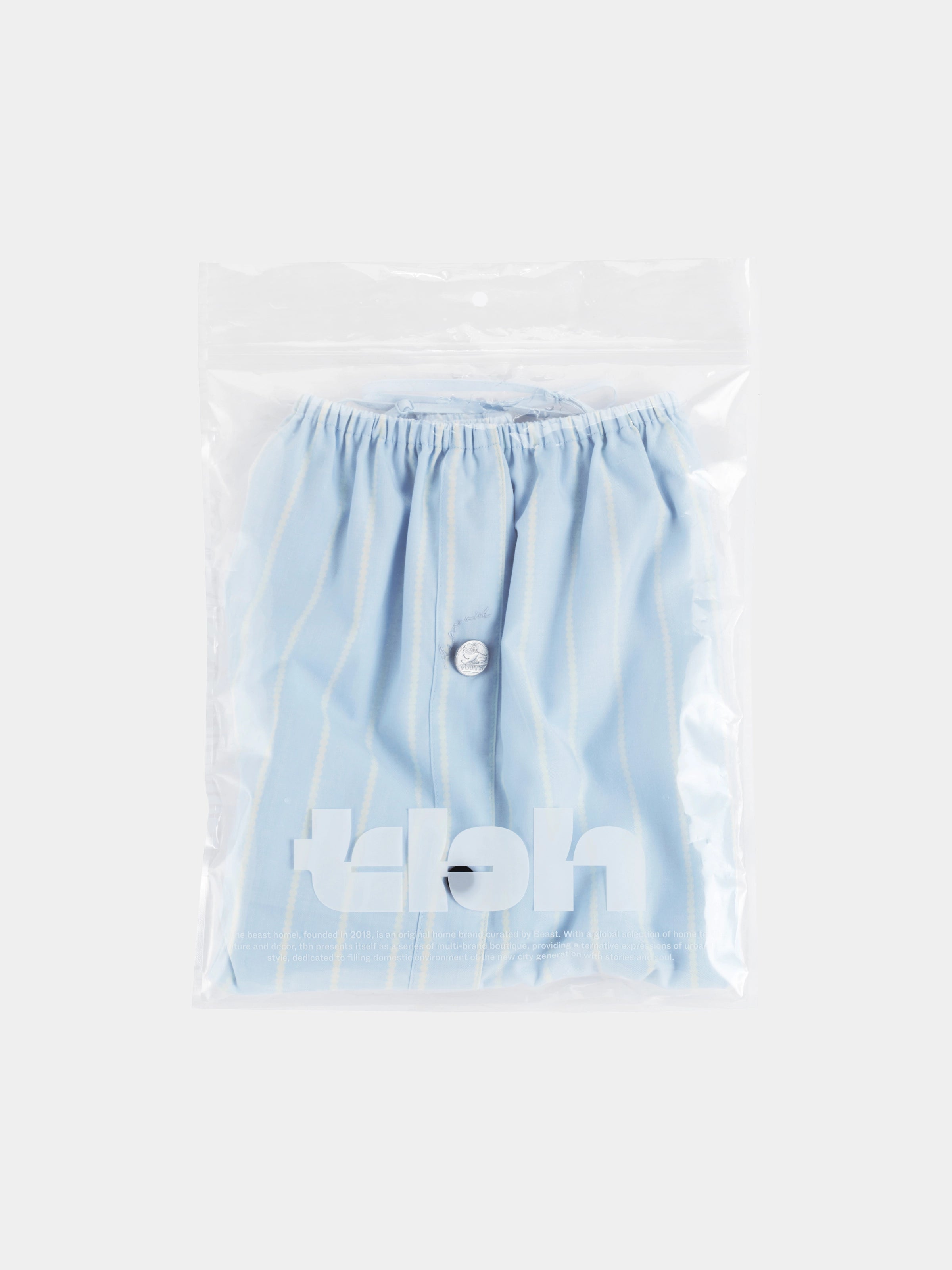 “Urban Jungle” Tencel Cotton Blend Spaghetti Strap Top and Shorts Pajama Set Water Blue