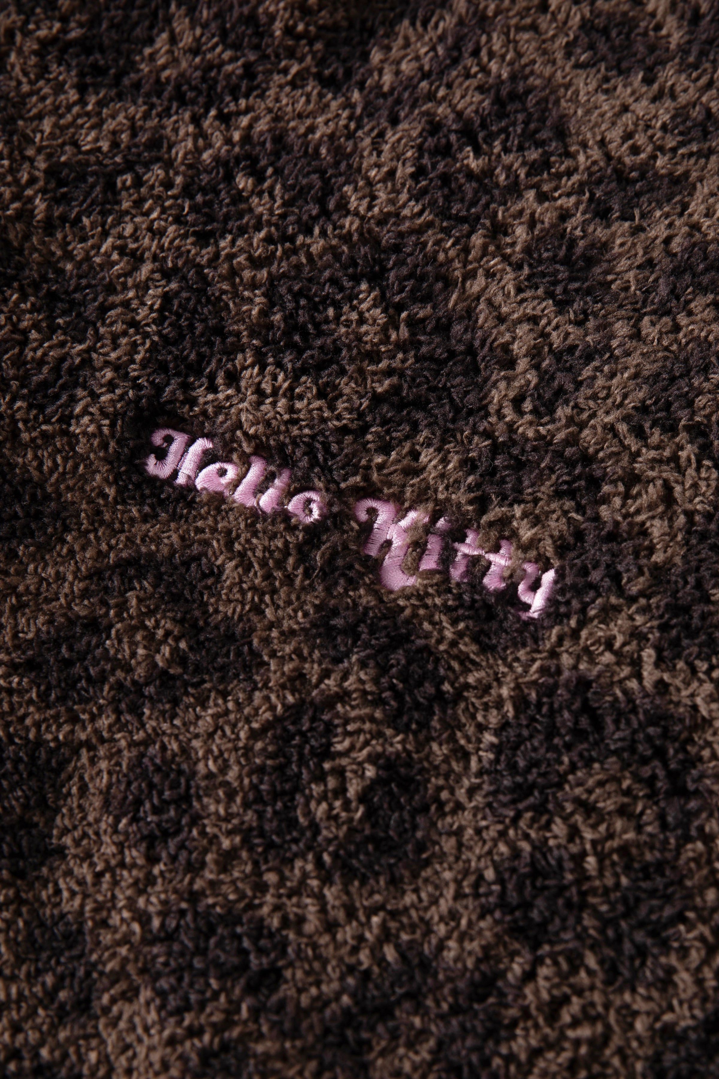 "Hello Kitty" Polar Fleece Standing Collar Loungewear Top – Choco