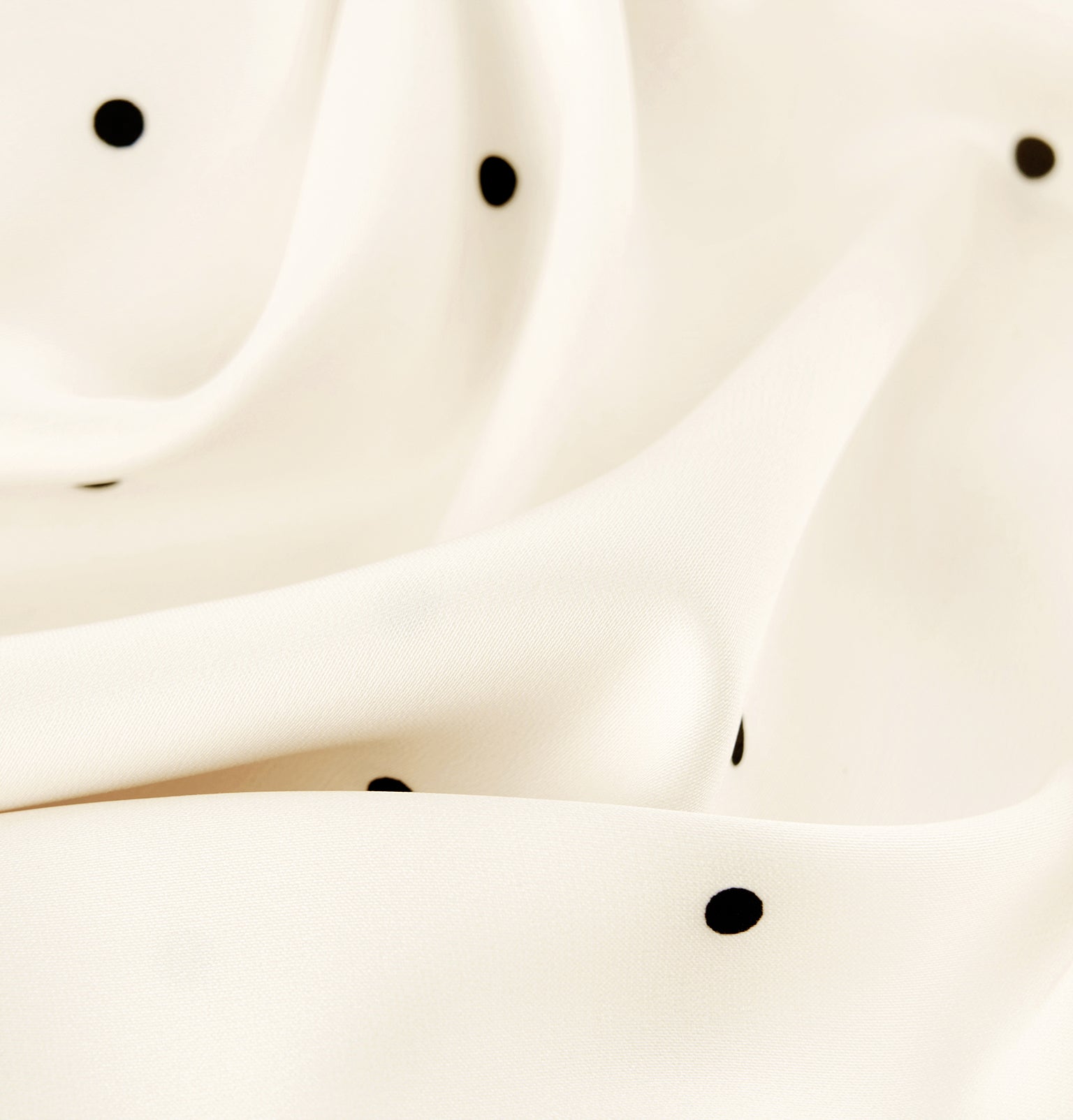 "Panda PomPom" Chinese-Style Satin Loungewear Set – White Polka Dot